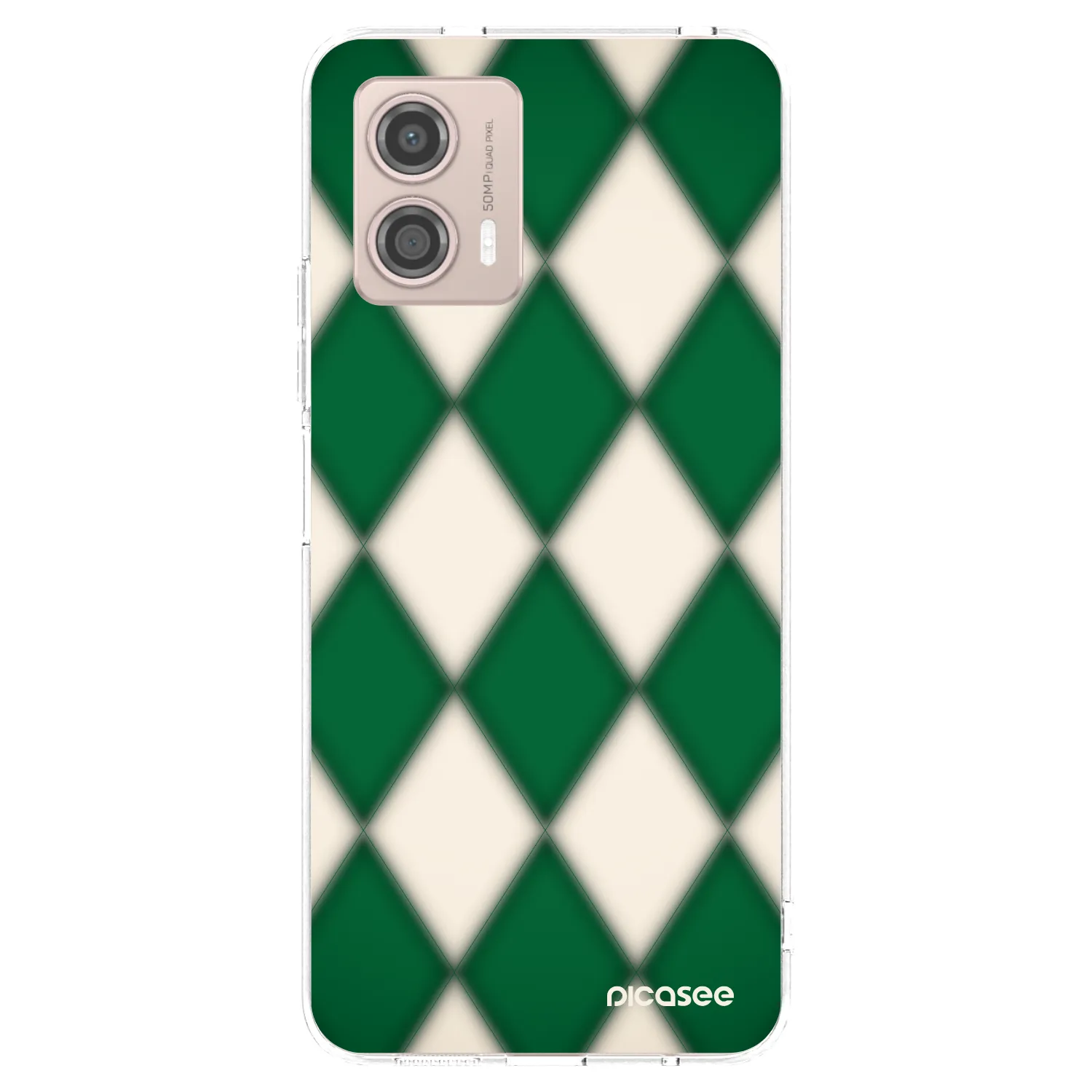 Picasee Motorola Moto G53 5G Hülle - Transparentes Silikon - Emerald Diamond