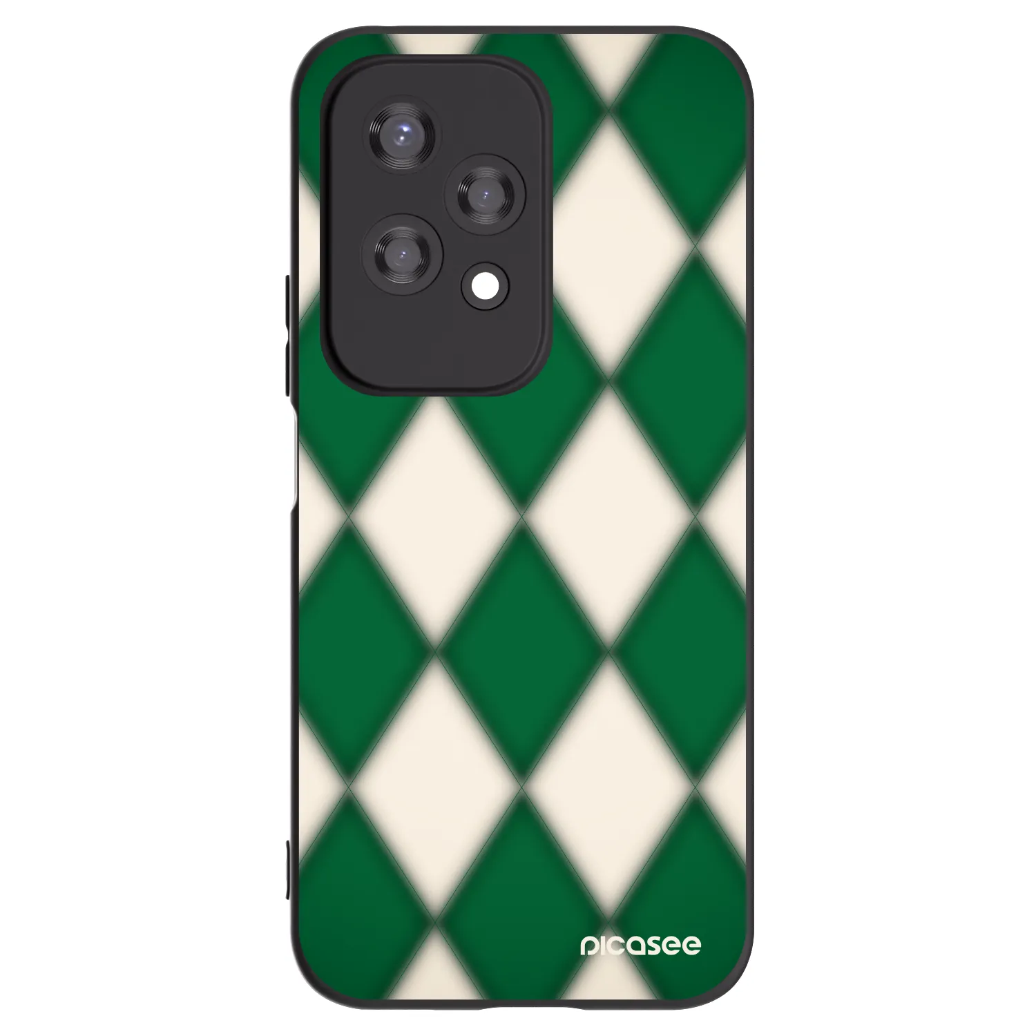 Picasee Honor 200 Lite Hülle - Schwarzes Silikon - Emerald Diamond