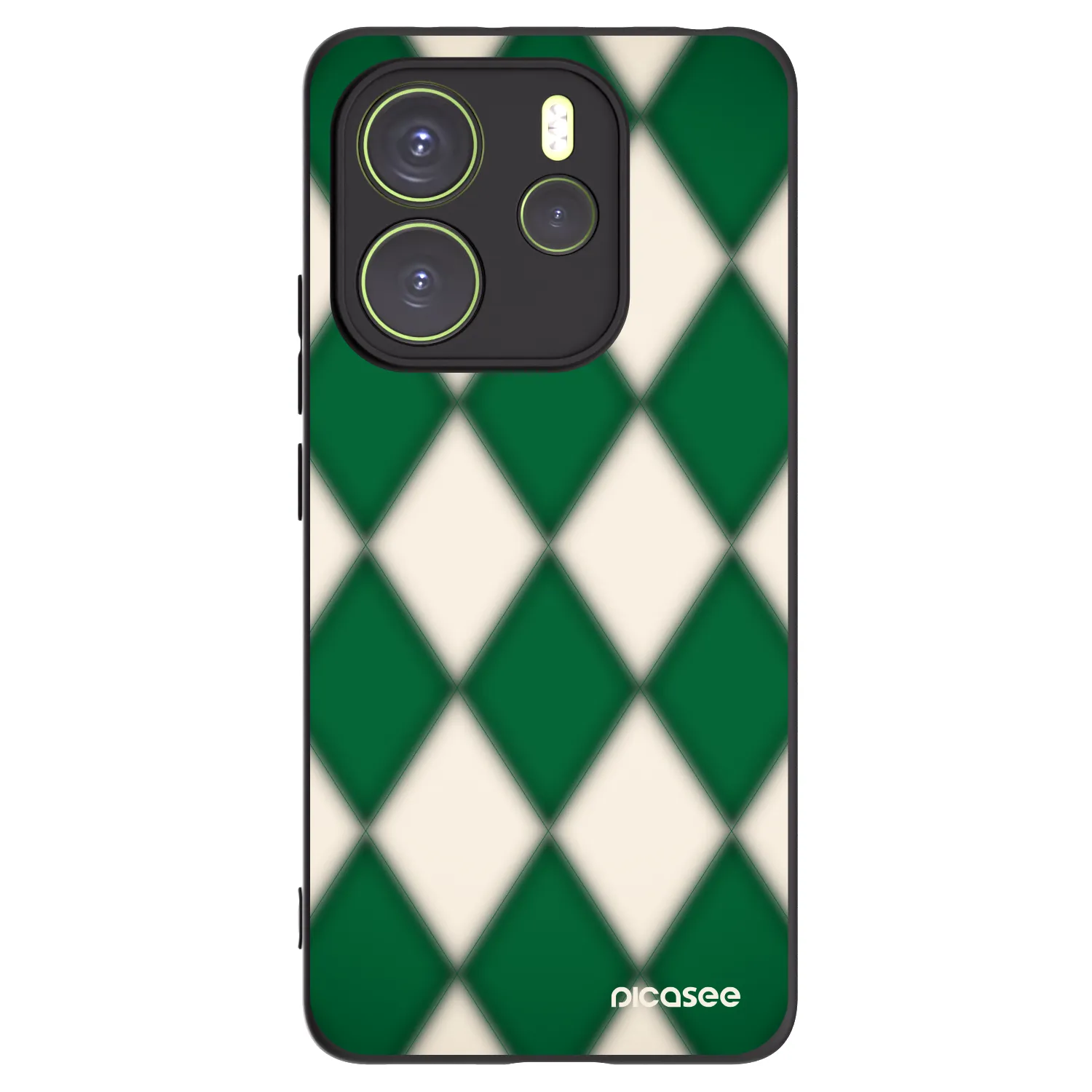 Picasee Xiaomi Redmi Note 14 4G Hülle - Schwarzes Silikon - Emerald Diamond