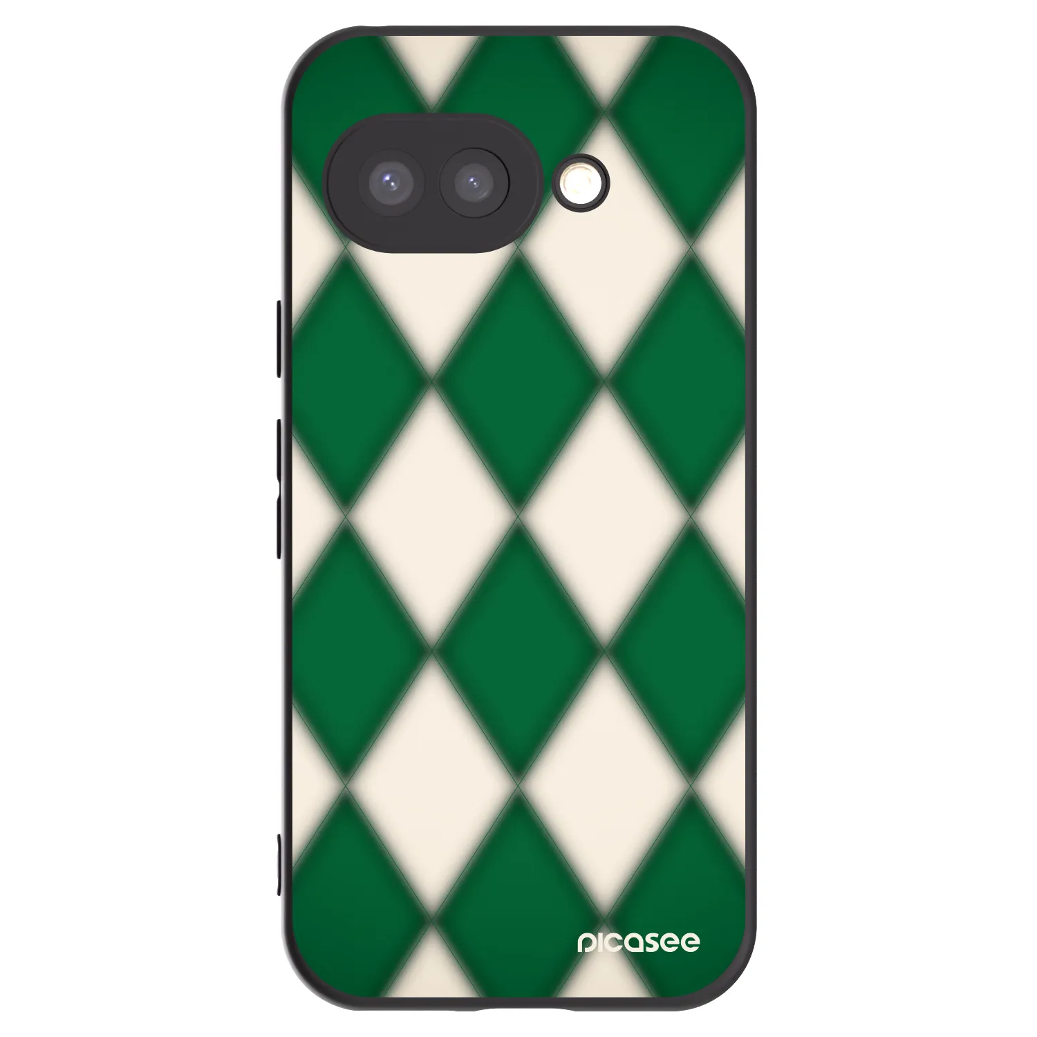 Picasee Google Pixel 9a Hülle - Schwarzes Silikon - Emerald Diamond