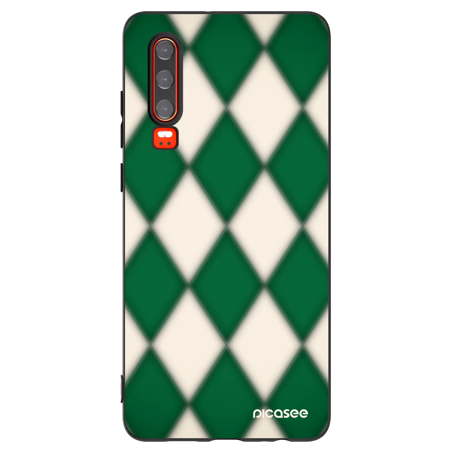 Picasee Huawei P30 Hülle - Schwarzes Silikon - Emerald Diamond
