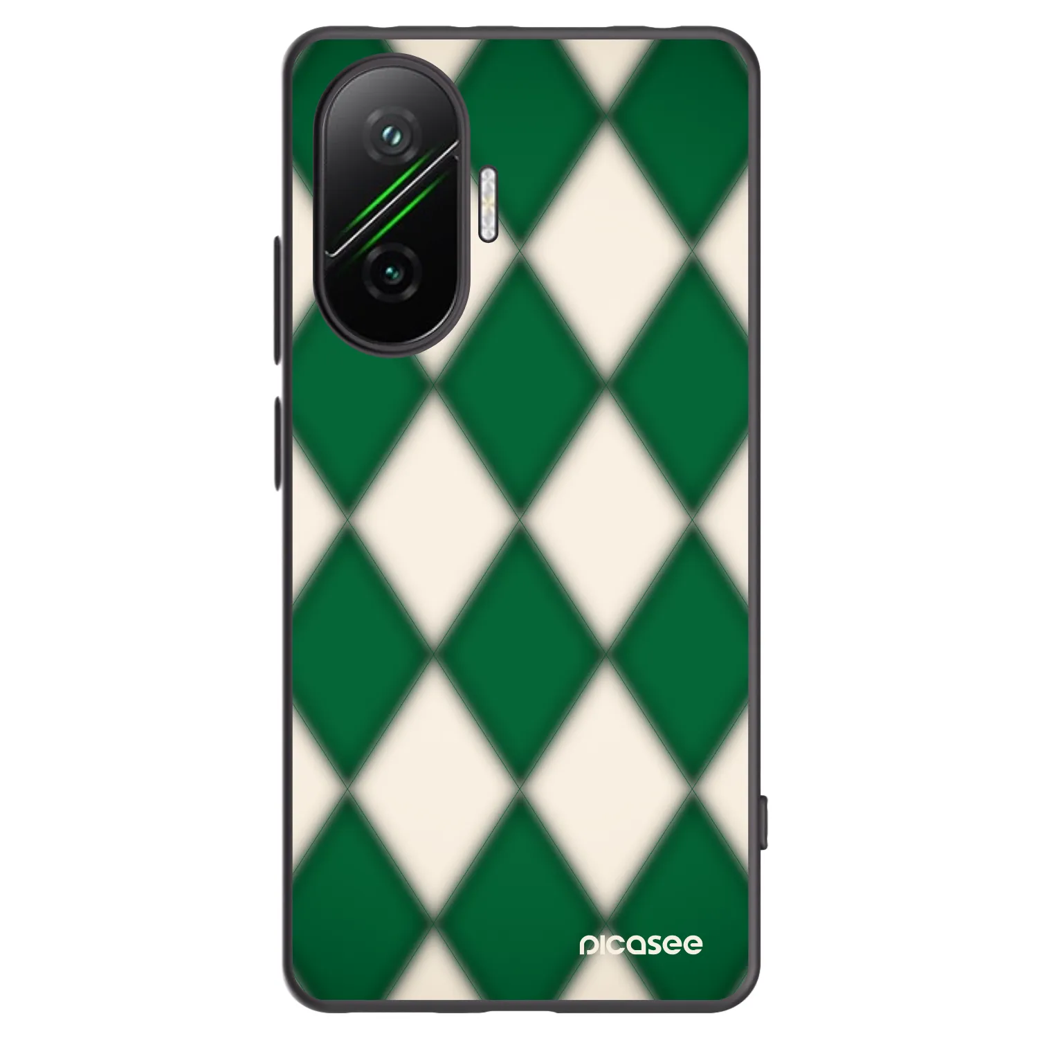 Picasee Xiaomi Poco F7 5G Hülle - Schwarzes Silikon - Emerald Diamond