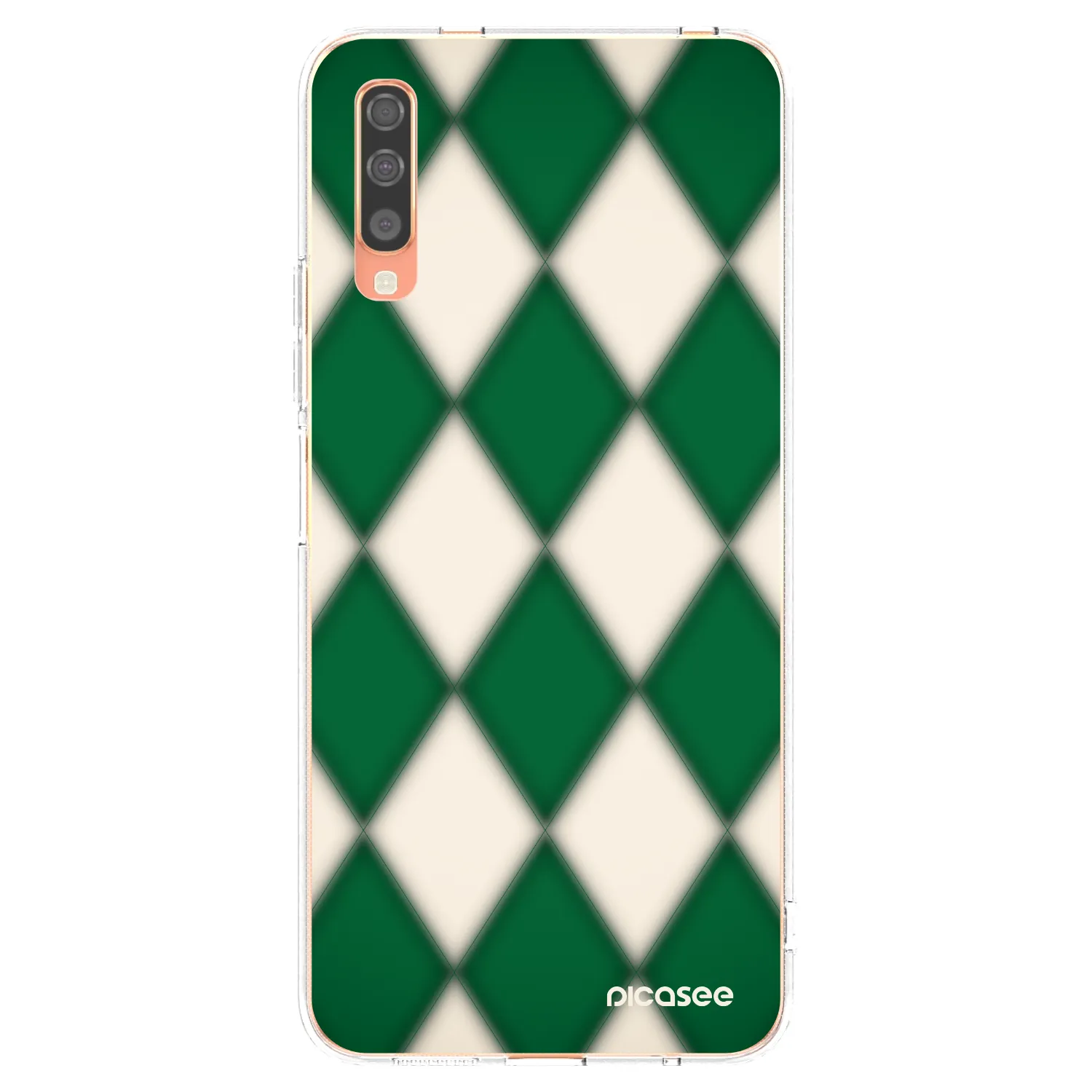 Picasee Samsung Galaxy A70 A705F Hülle - Transparentes Silikon - Emerald Diamond