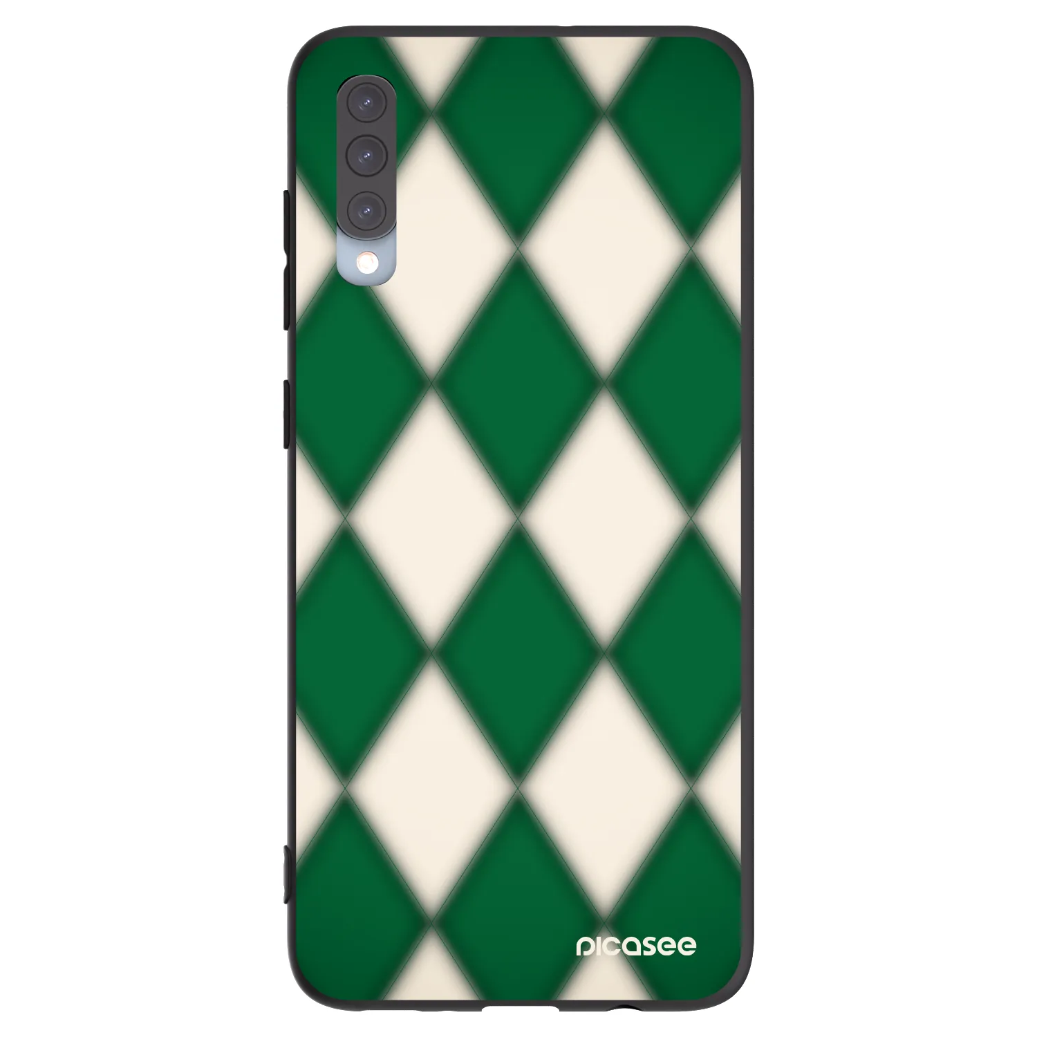 Picasee Samsung Galaxy A70 A705F Hülle - Schwarzes Silikon - Emerald Diamond