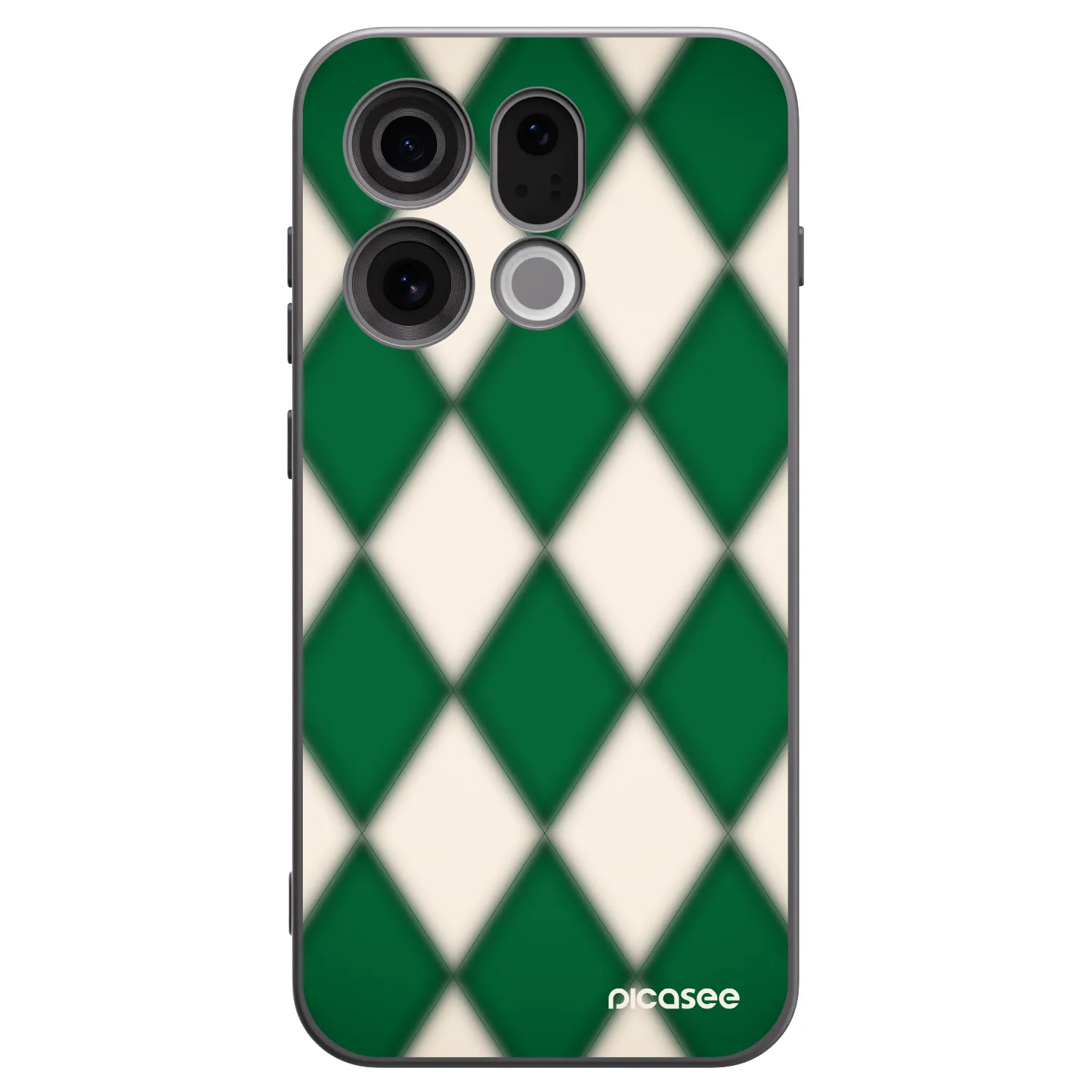 Picasee OPPO Find X9 Hülle - Schwarzes Silikon - Emerald Diamond