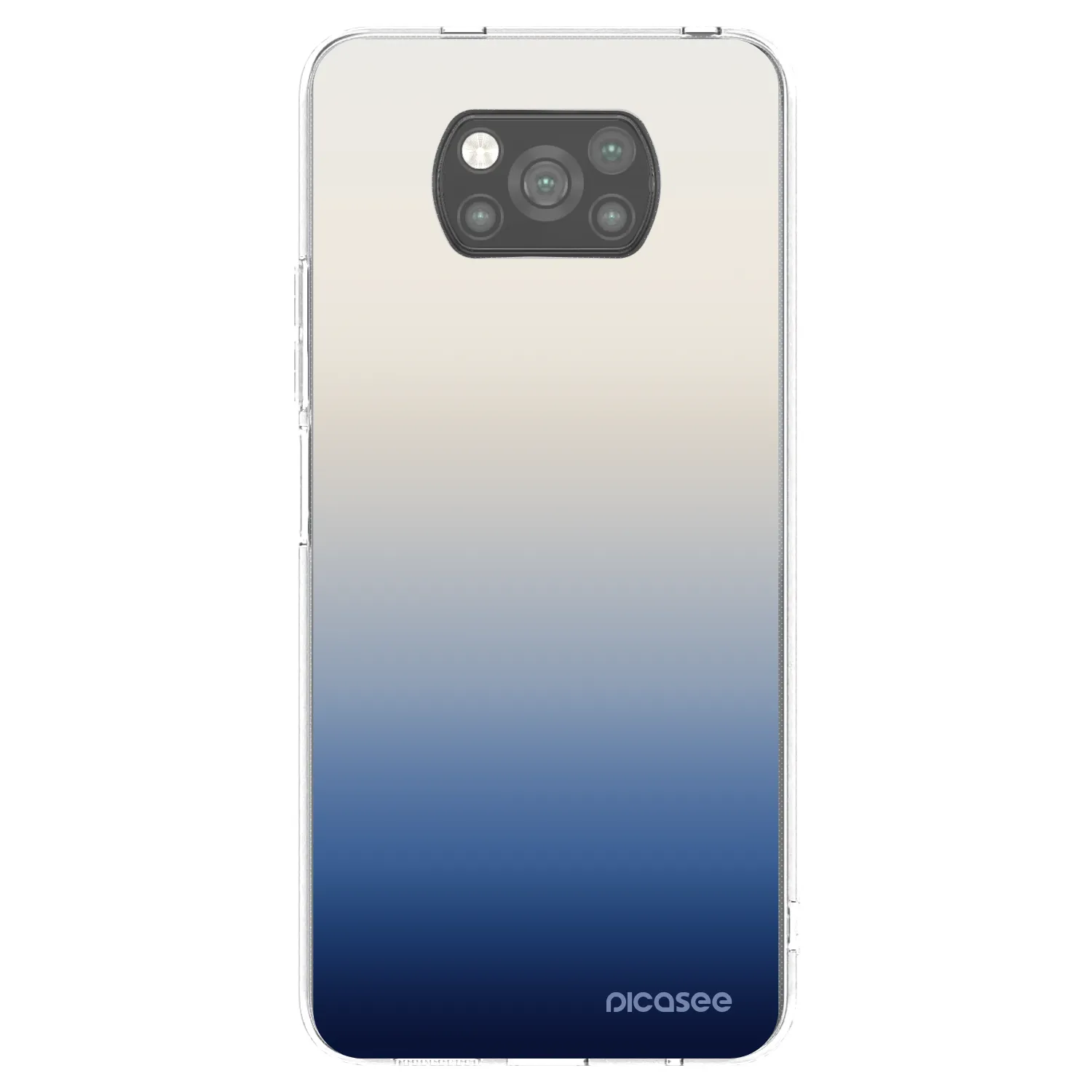 Picasee Xiaomi Poco X3 Pro Hülle - Schwarzes Silikon - Gravity Fade