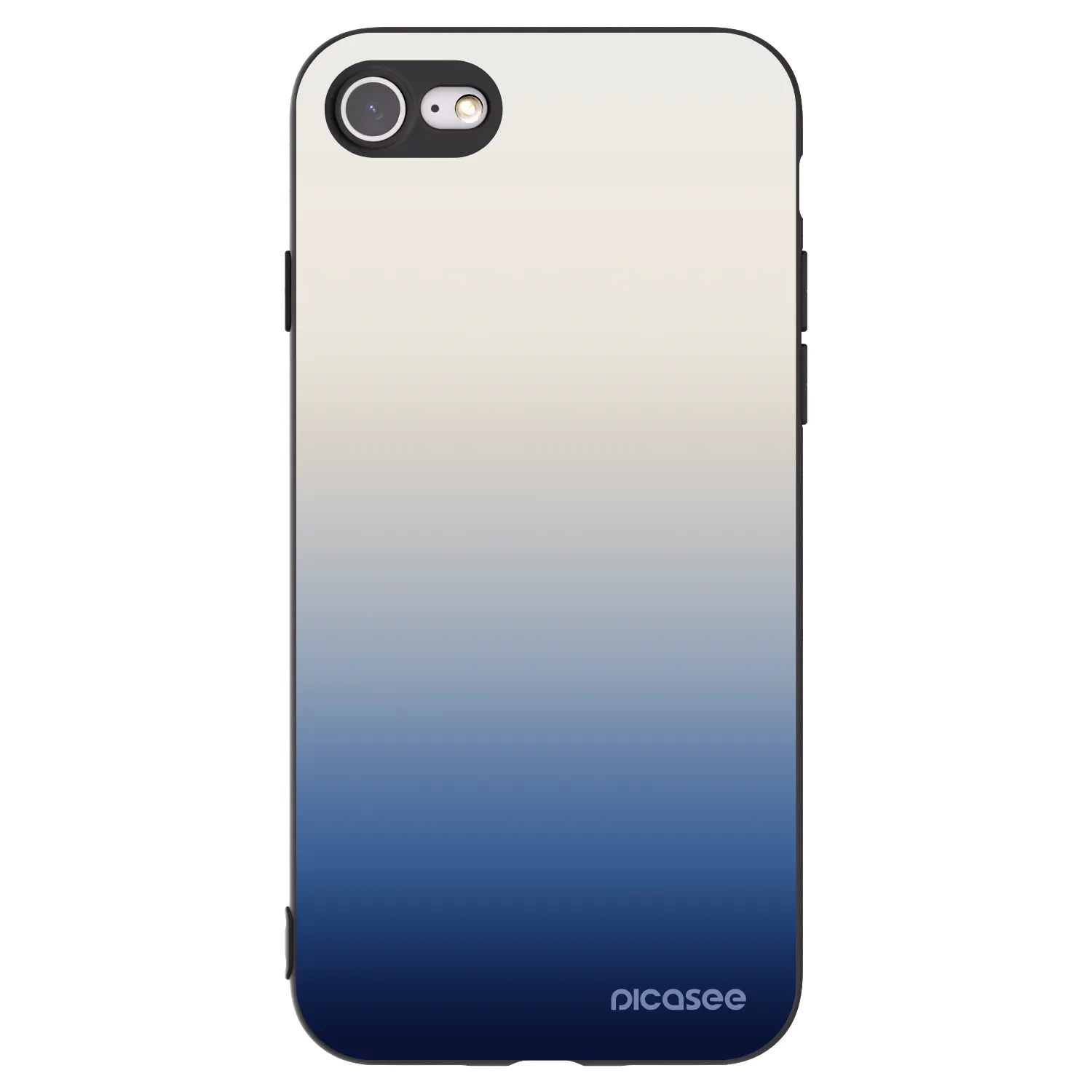Picasee Apple iPhone 7 Hülle - Schwarzes Silikon - Gravity Fade