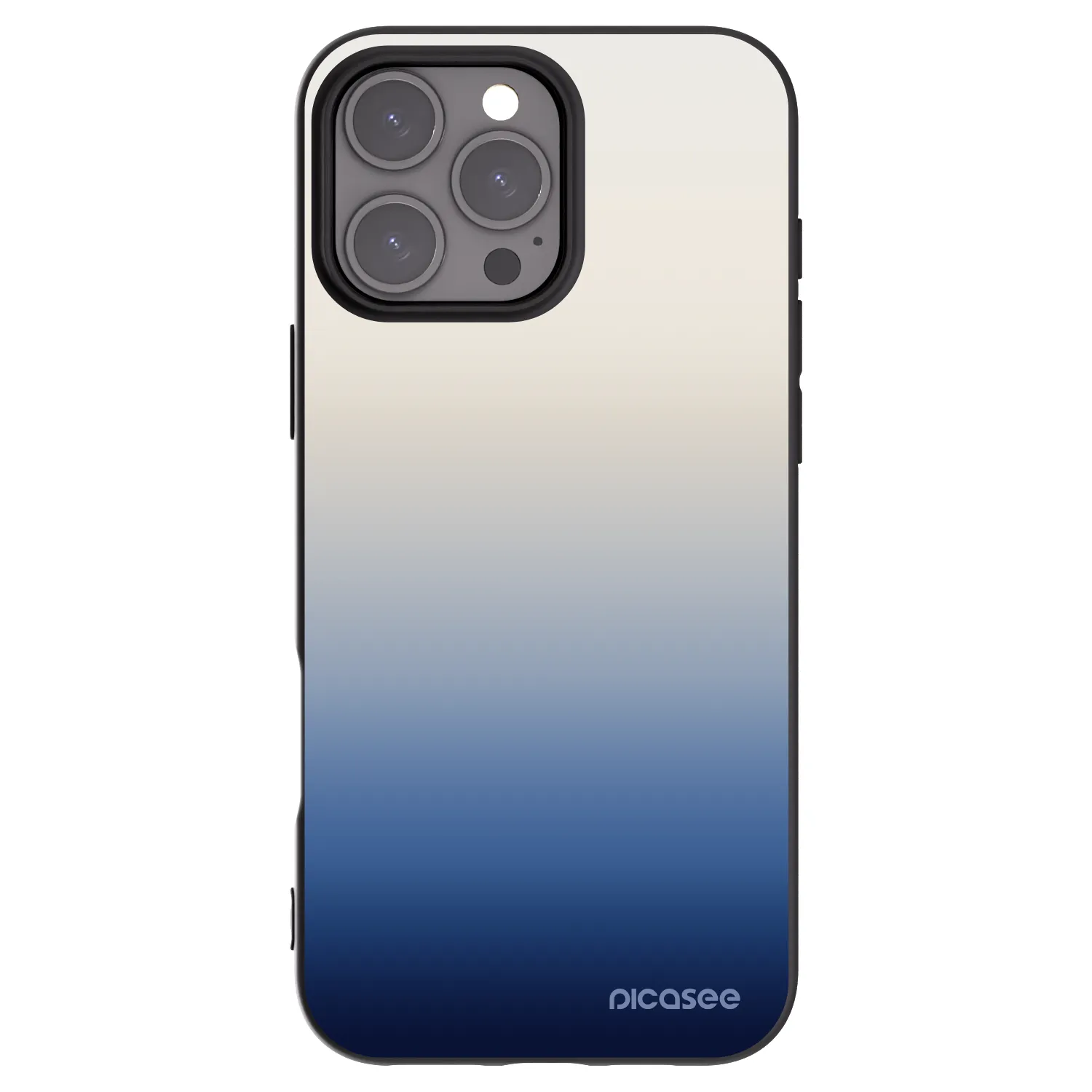 Picasee Apple iPhone 16 Pro Max Hülle - Schwarzes Silikon - Gravity Fade