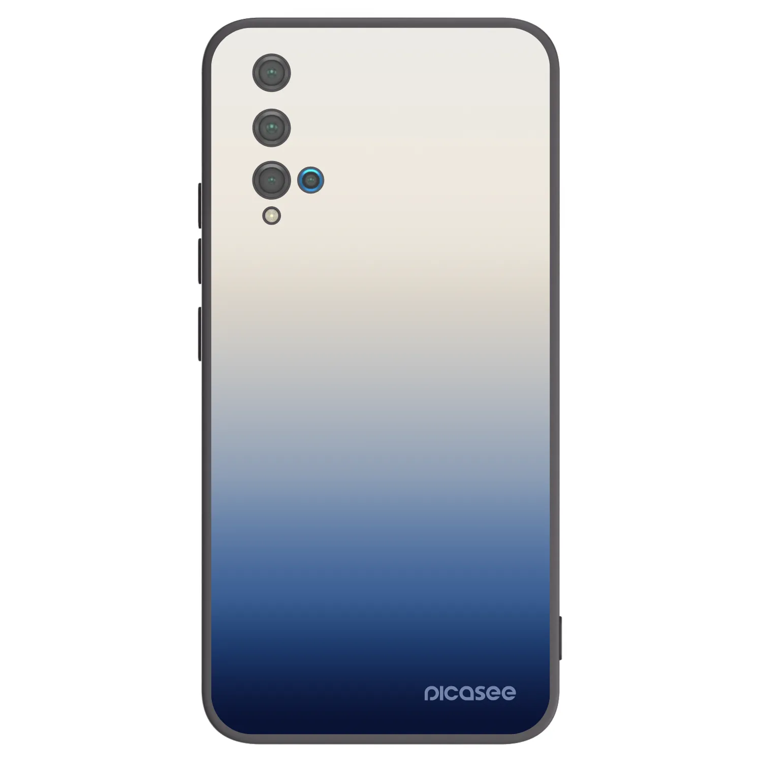 Picasee Huawei Nova 5T Hülle - Schwarzes Silikon - Gravity Fade