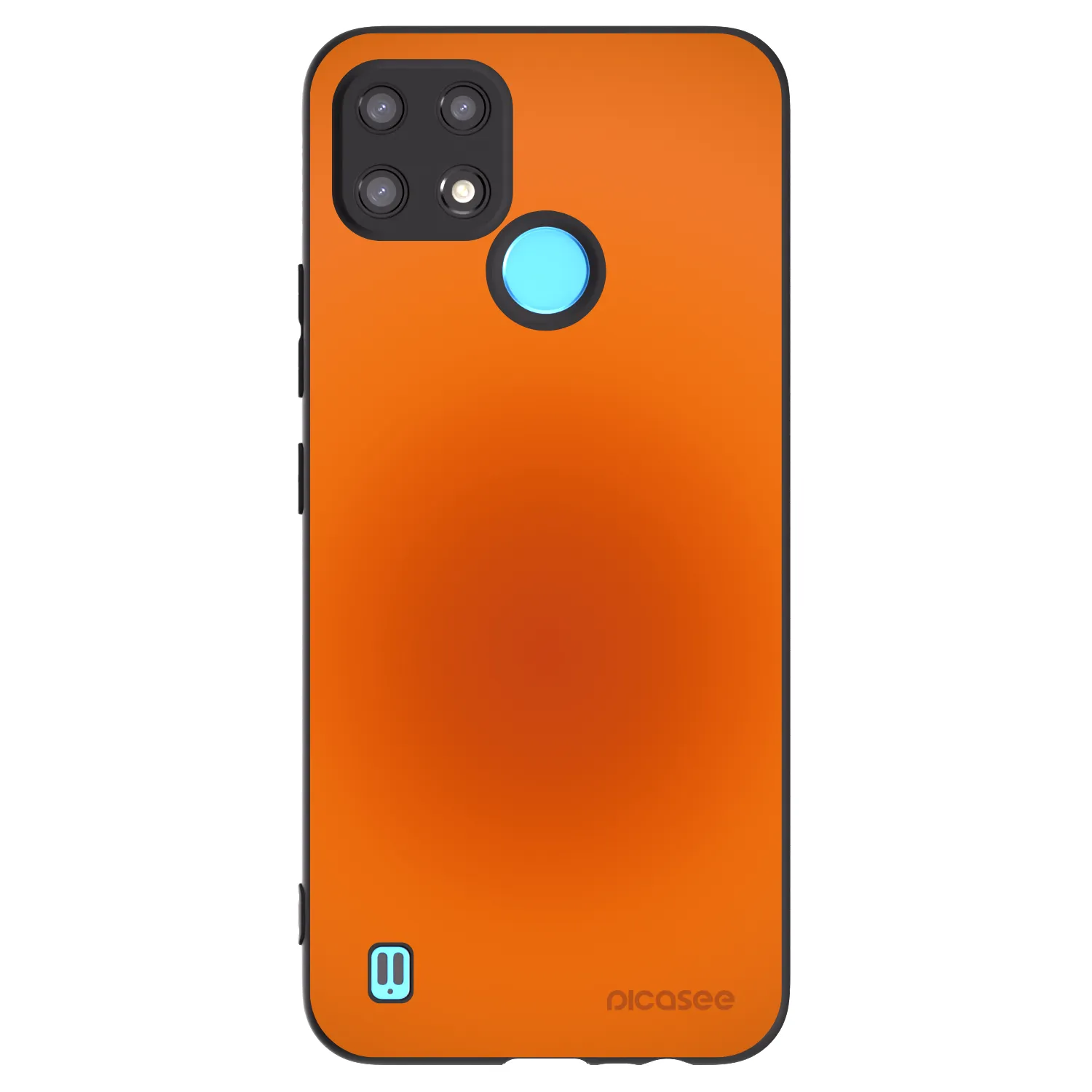Picasee Realme C21 Hülle - Schwarzes Silikon - Heat Core