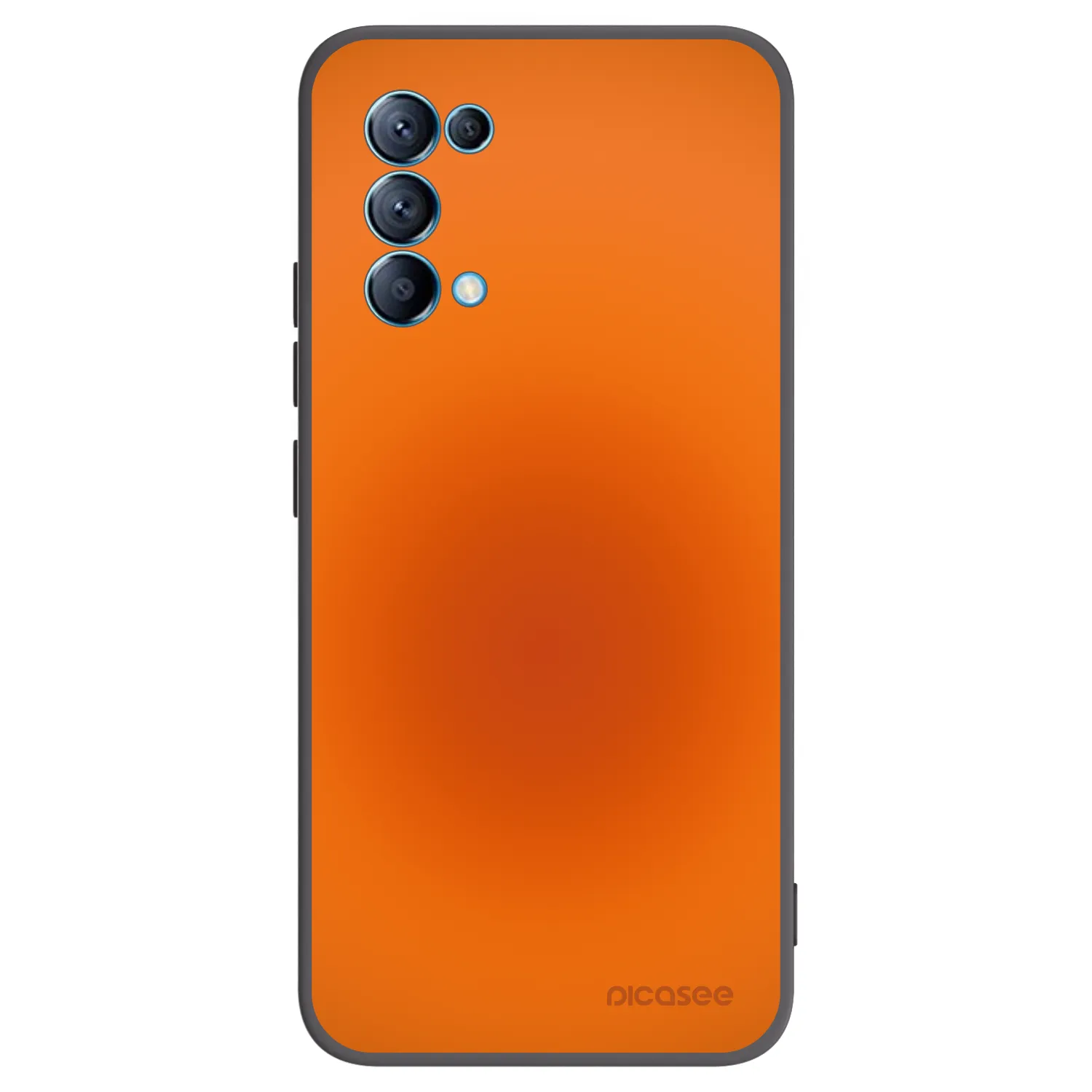 Picasee OPPO A16s Hülle - Schwarzes Silikon - Heat Core