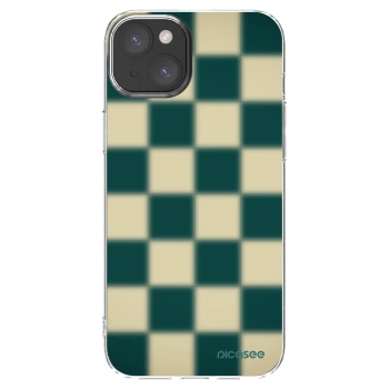 Picasee Apple iPhone 15 Plus Hülle - Transparentes Silikon - Shadow Chess