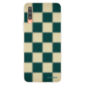 Picasee Samsung Galaxy A70 A705F Hülle - Transparentes Silikon - Shadow Chess
