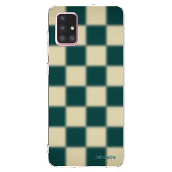 Picasee Samsung Galaxy A71 A715F Hülle - Transparentes Silikon - Shadow Chess