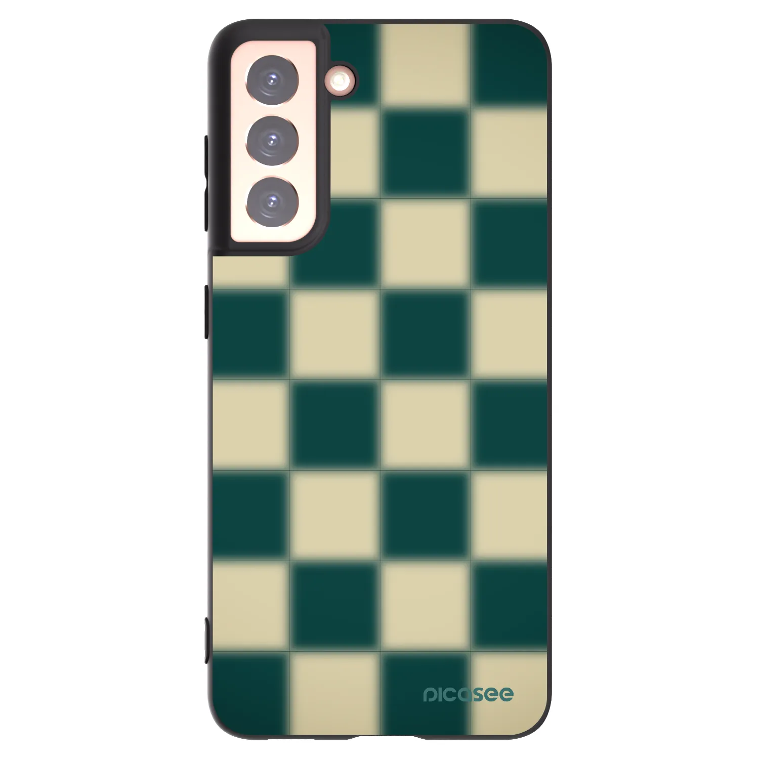 Picasee Samsung Galaxy S21 5G G991B Hülle - Schwarzes Silikon - Shadow Chess