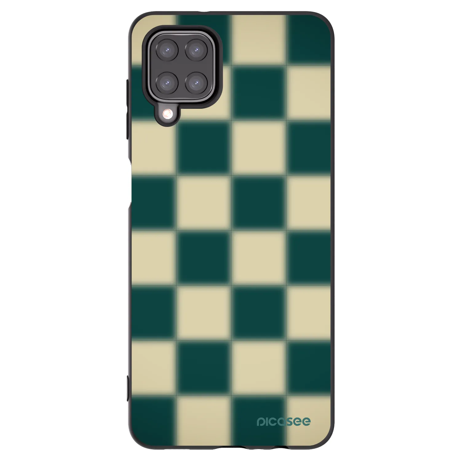 Picasee Samsung Galaxy A12 A125F Hülle - Schwarzes Silikon - Shadow Chess