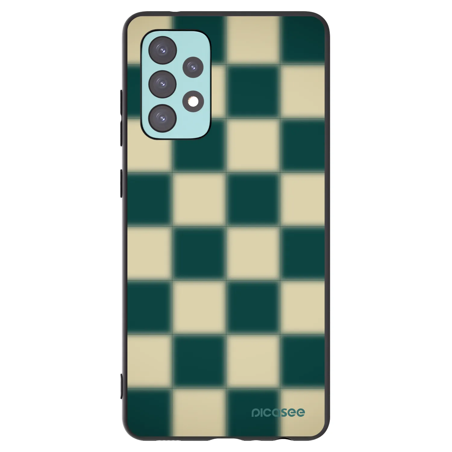 Picasee Samsung Galaxy A72 A725F Hülle - Schwarzes Silikon - Shadow Chess