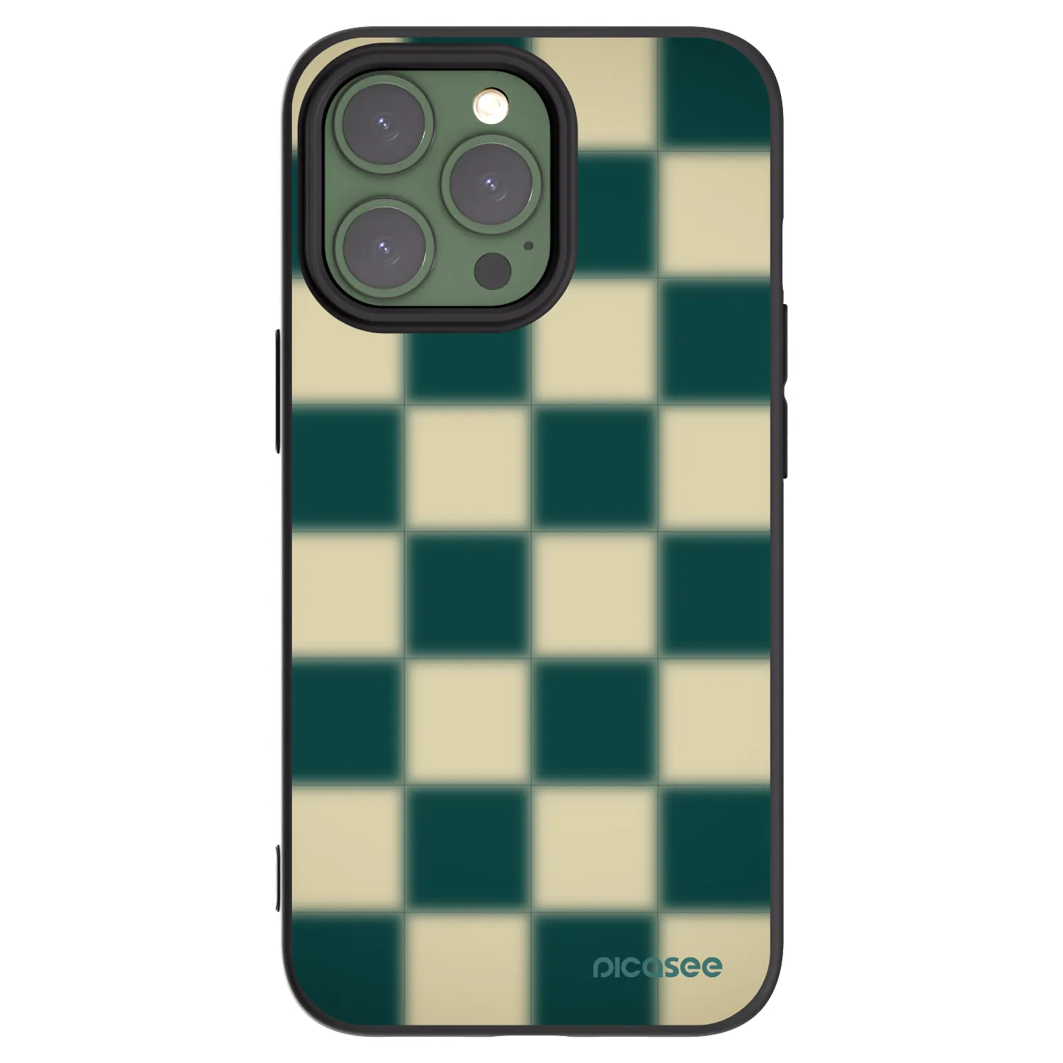 Picasee Apple iPhone 13 Pro Hülle - Schwarzes Silikon - Shadow Chess