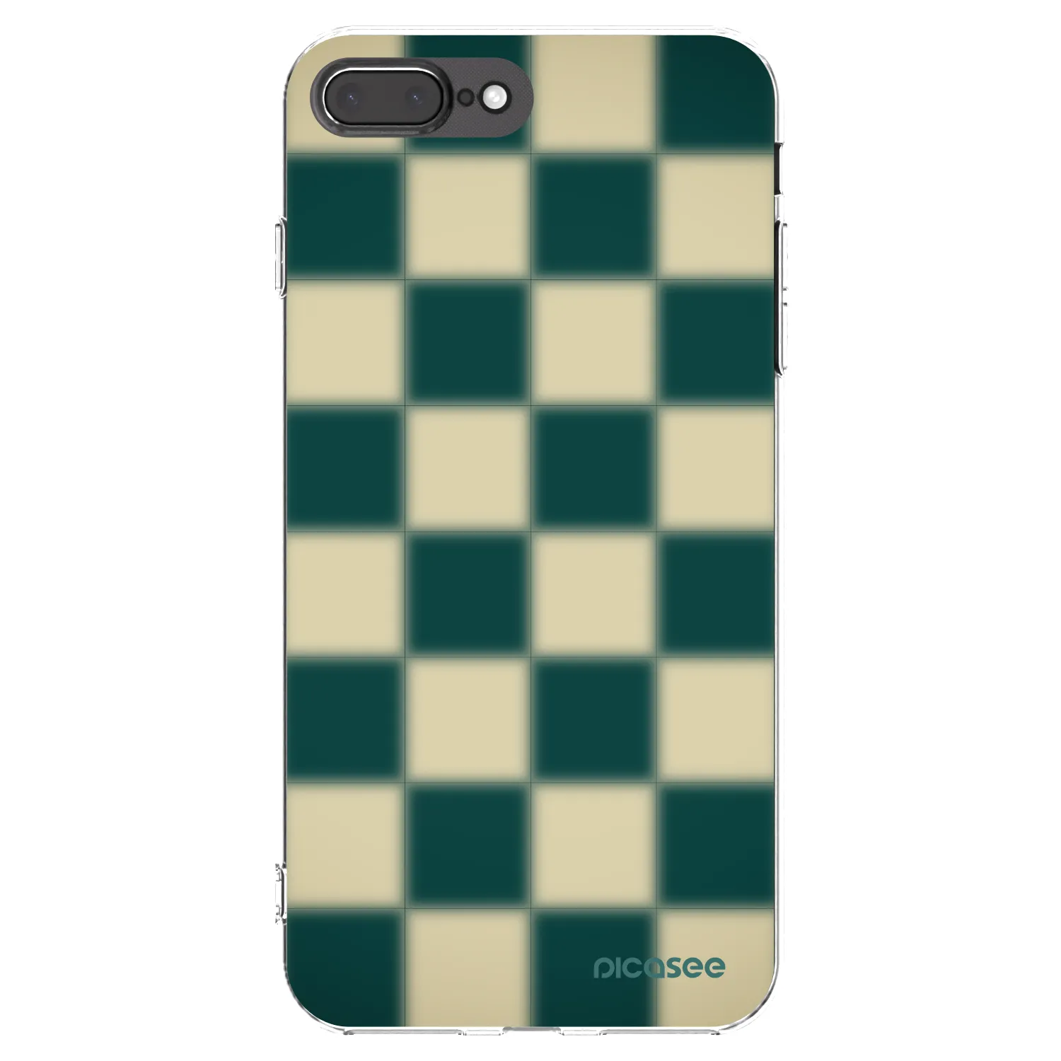 Picasee Apple iPhone 7 Plus Hülle - Transparentes Silikon - Shadow Chess