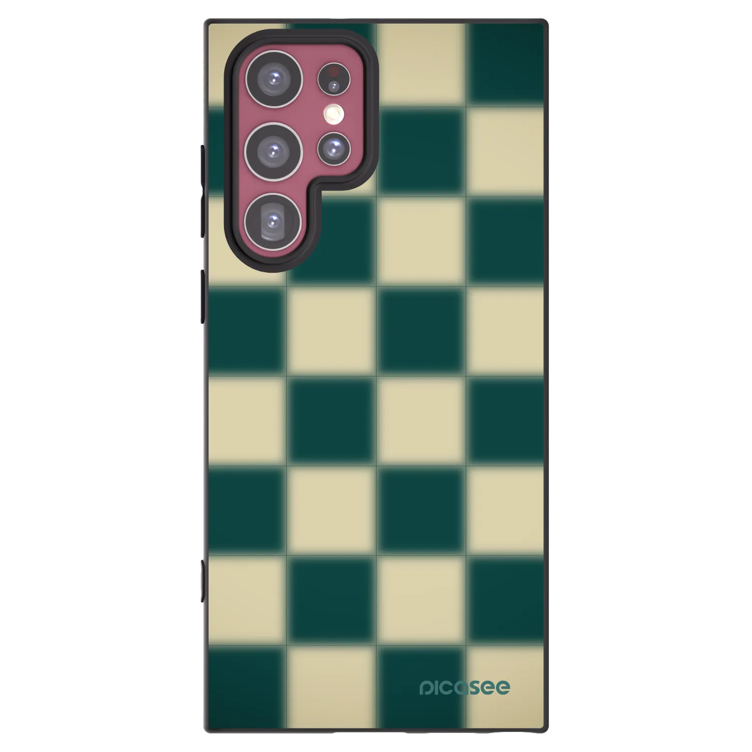 Picasee Samsung Galaxy S22 Ultra 5G Hülle - Schwarzes Silikon - Shadow Chess