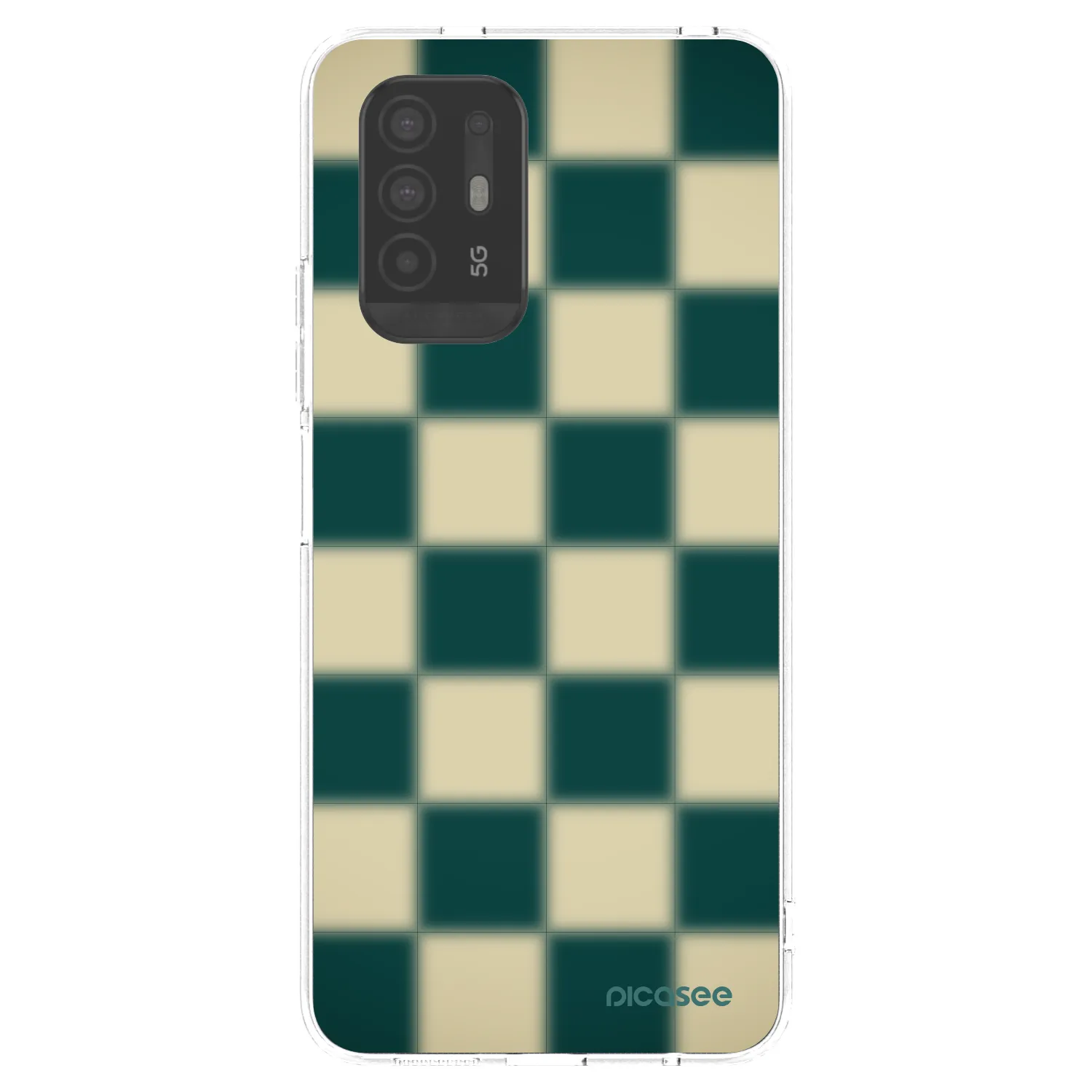 Picasee OPPO A94 5G Hülle - Transparentes Silikon - Shadow Chess