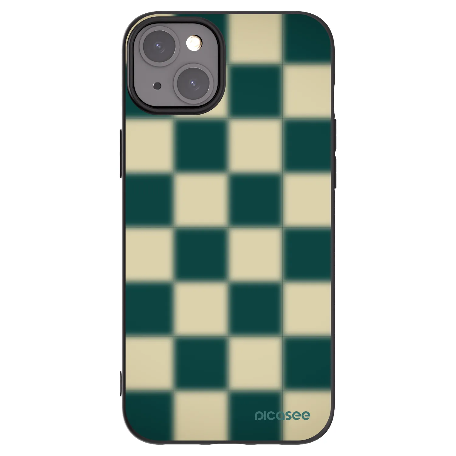 Picasee Apple iPhone 15 Plus Hülle - Schwarzes Silikon - Shadow Chess
