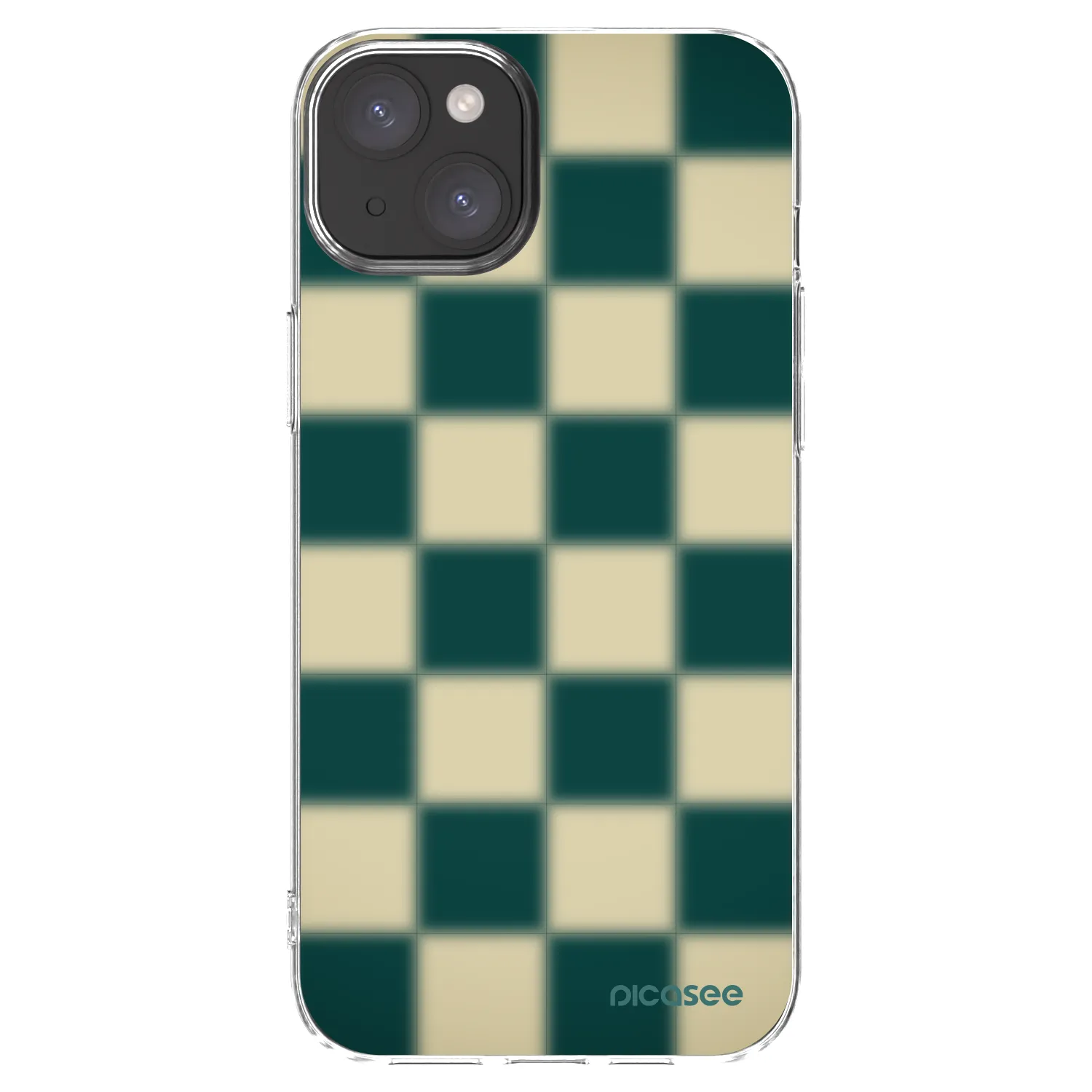 Picasee Apple iPhone 15 Plus Hülle - Transparentes Silikon - Shadow Chess