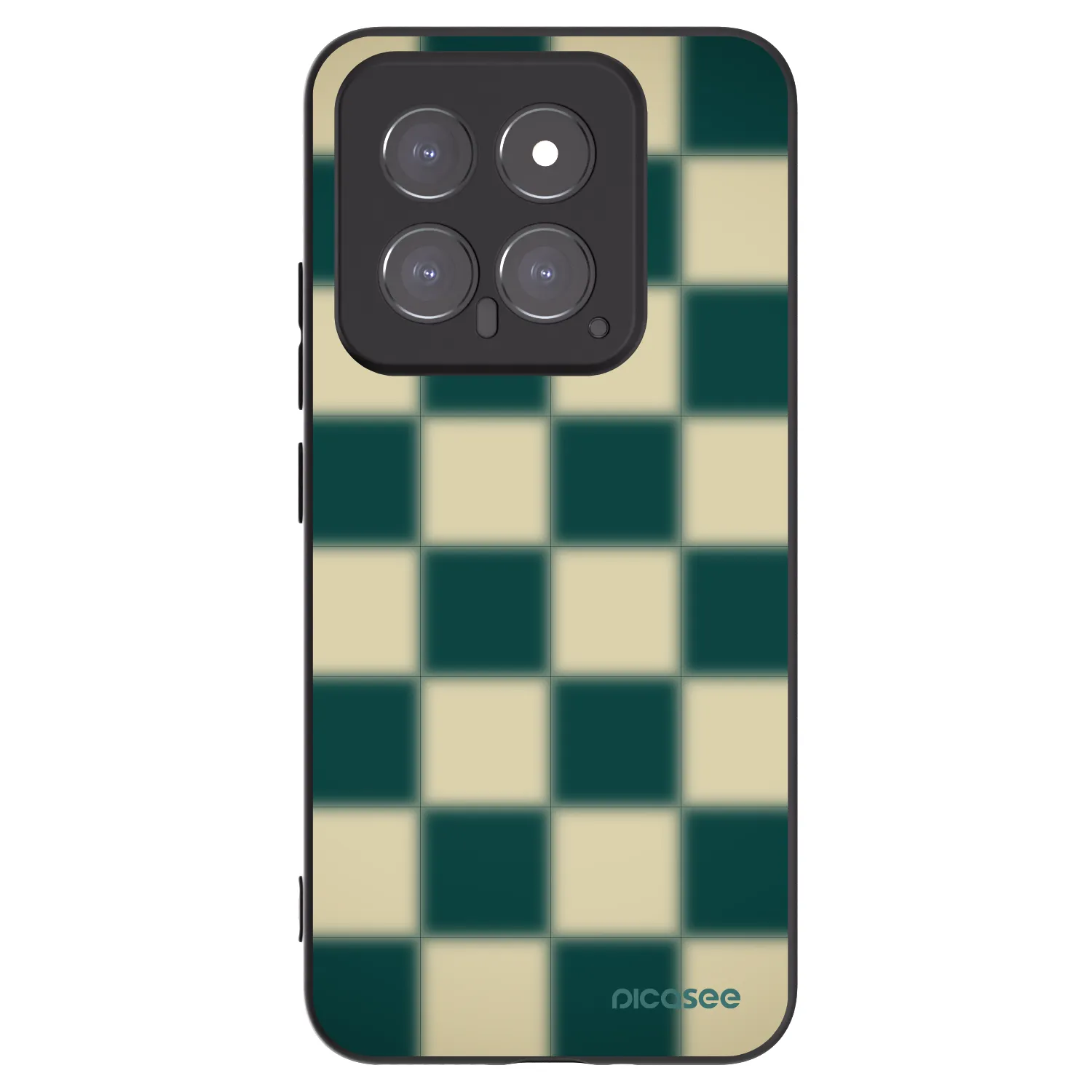 Picasee Xiaomi 14 Hülle - Schwarzes Silikon - Shadow Chess