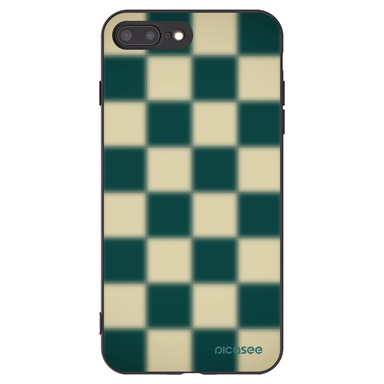 Picasee Apple iPhone 7 Plus Hülle - Schwarzes Silikon - Shadow Chess
