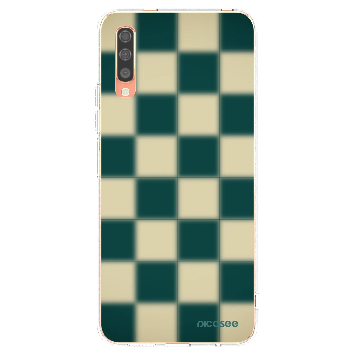Picasee Samsung Galaxy A70 A705F Hülle - Transparentes Silikon - Shadow Chess