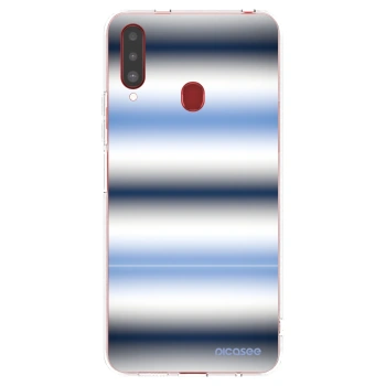 Picasee Samsung Galaxy A20s Hülle - Transparentes Silikon - Static Lines