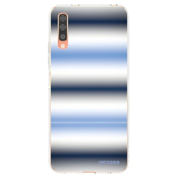 Picasee Samsung Galaxy A70 A705F Hülle - Transparentes Silikon - Static Lines