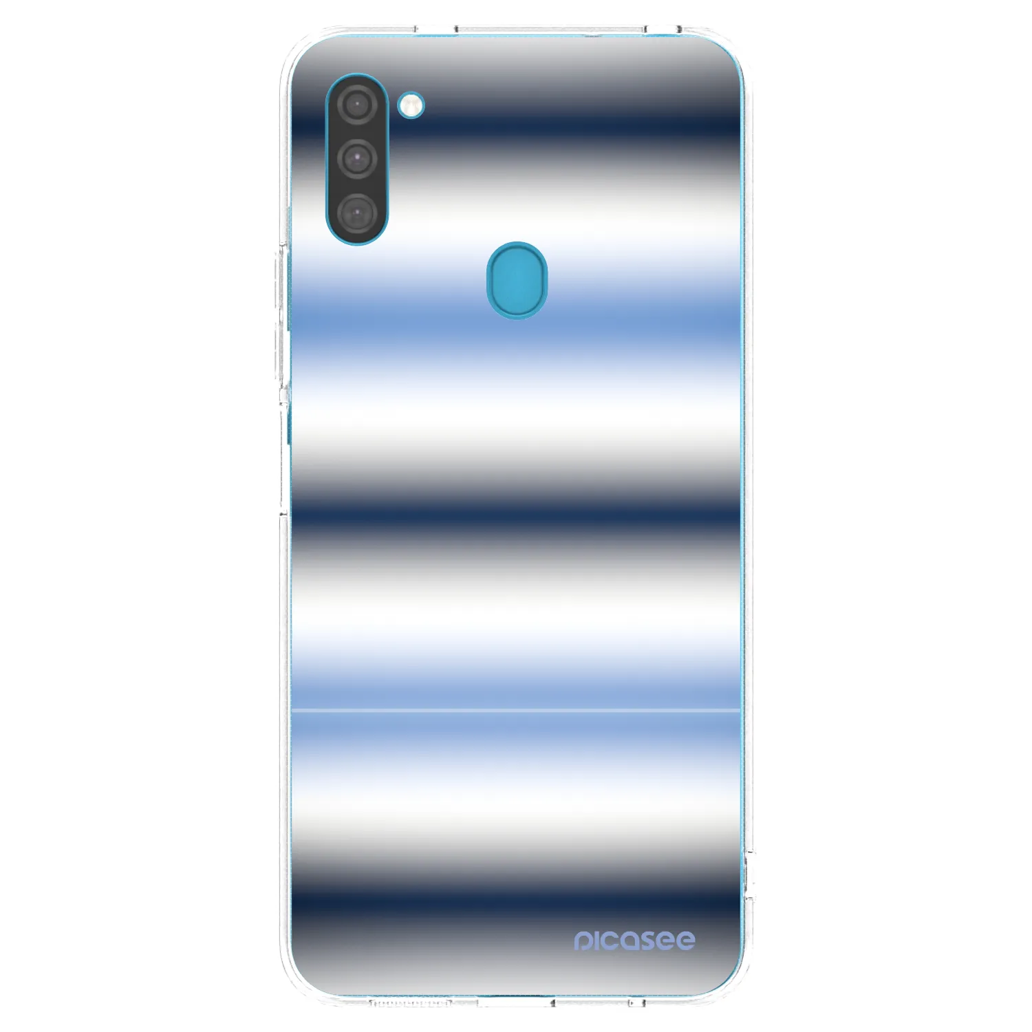 Picasee Samsung Galaxy M11 Hülle - Transparentes Silikon - Static Lines