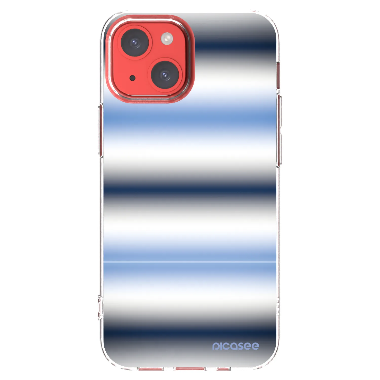 Picasee Apple iPhone 13 mini Hülle - Transparentes Silikon - Static Lines