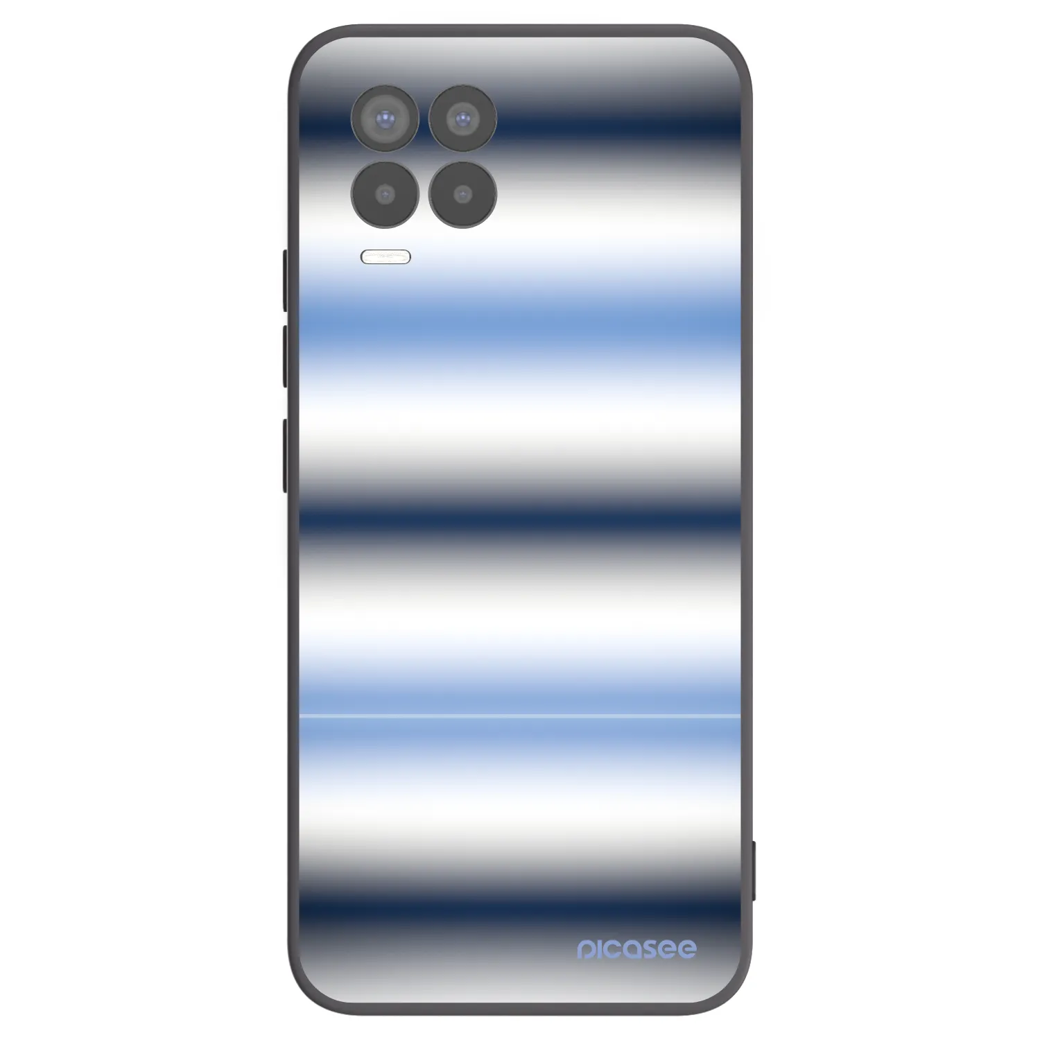 Picasee Realme 8 4G Hülle - Schwarzes Silikon - Static Lines