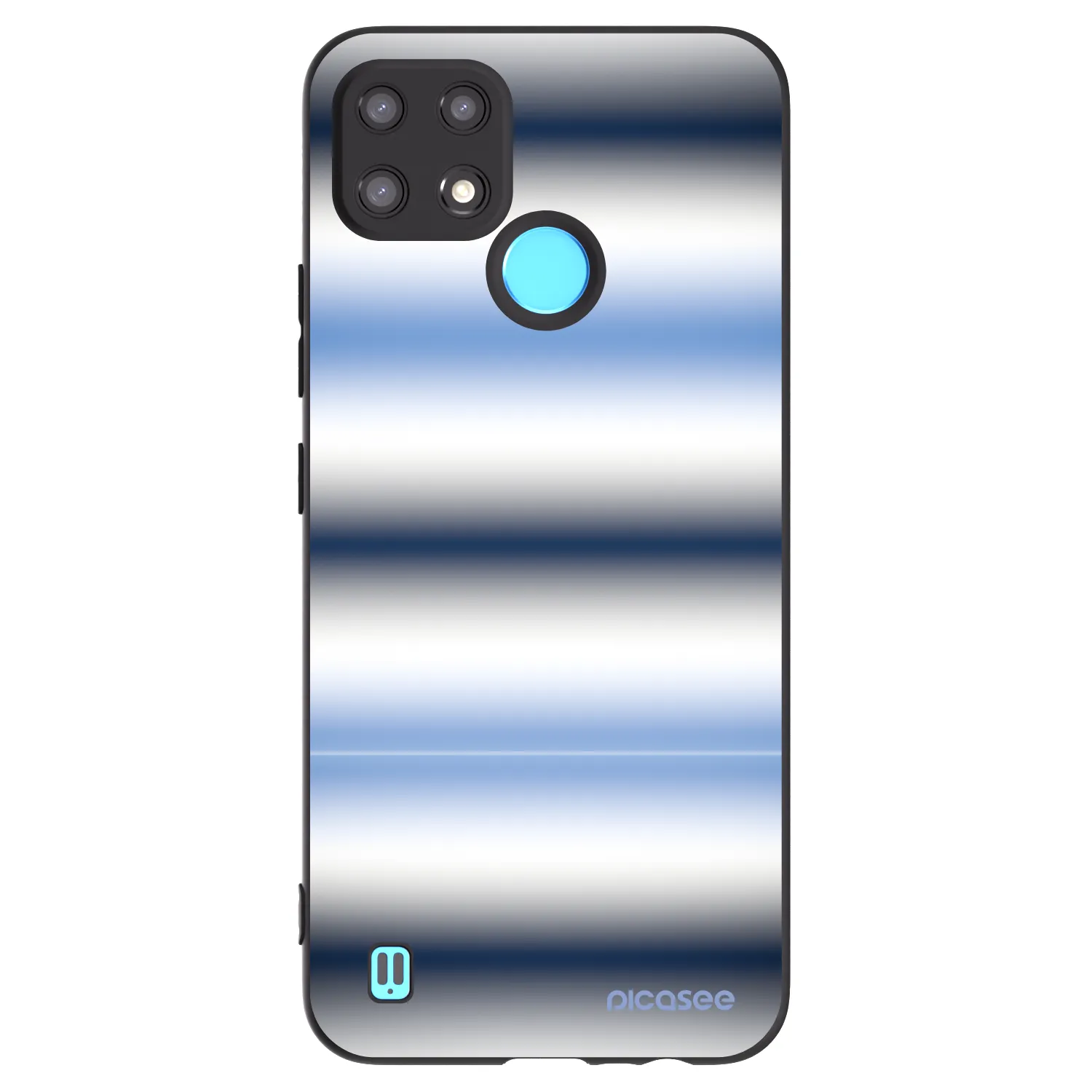 Picasee Realme C21 Hülle - Schwarzes Silikon - Static Lines