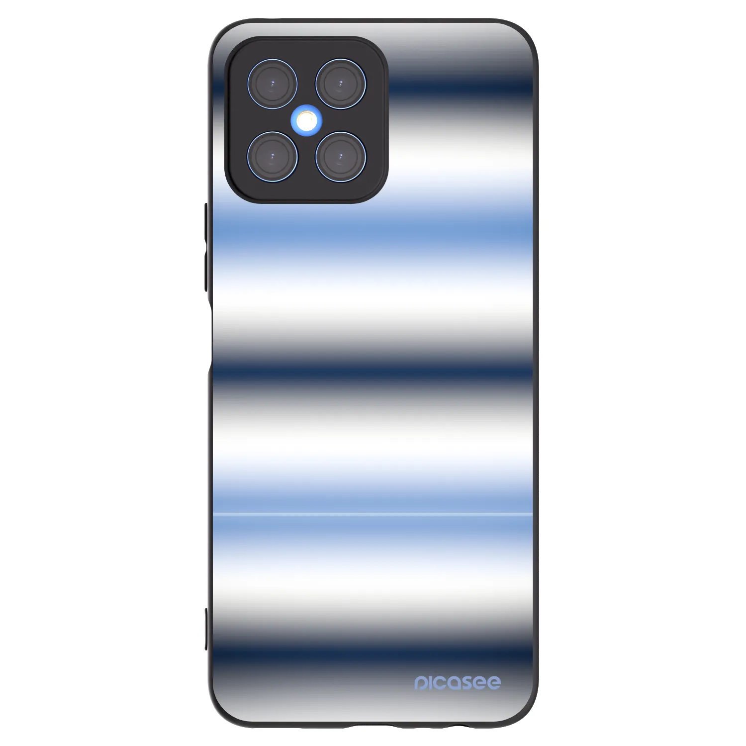 Picasee Honor X8 4G Hülle - Schwarzes Silikon - Static Lines