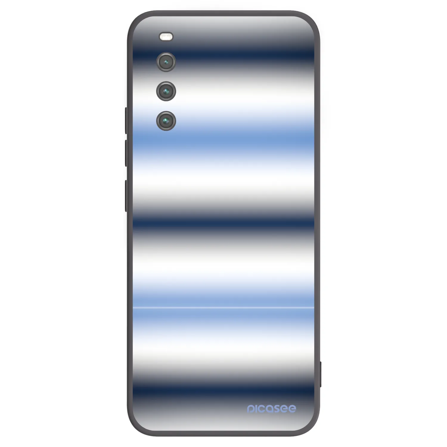 Picasee Sony Xperia 10 IV 5G Hülle - Schwarzes Silikon - Static Lines