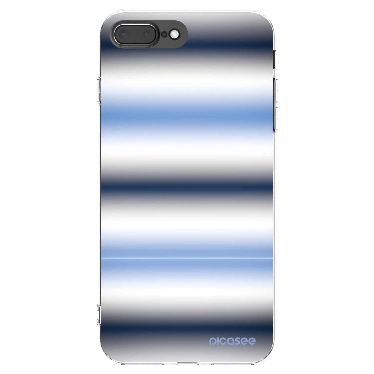 Picasee Apple iPhone 8 Plus Hülle - Transparentes Silikon - Static Lines