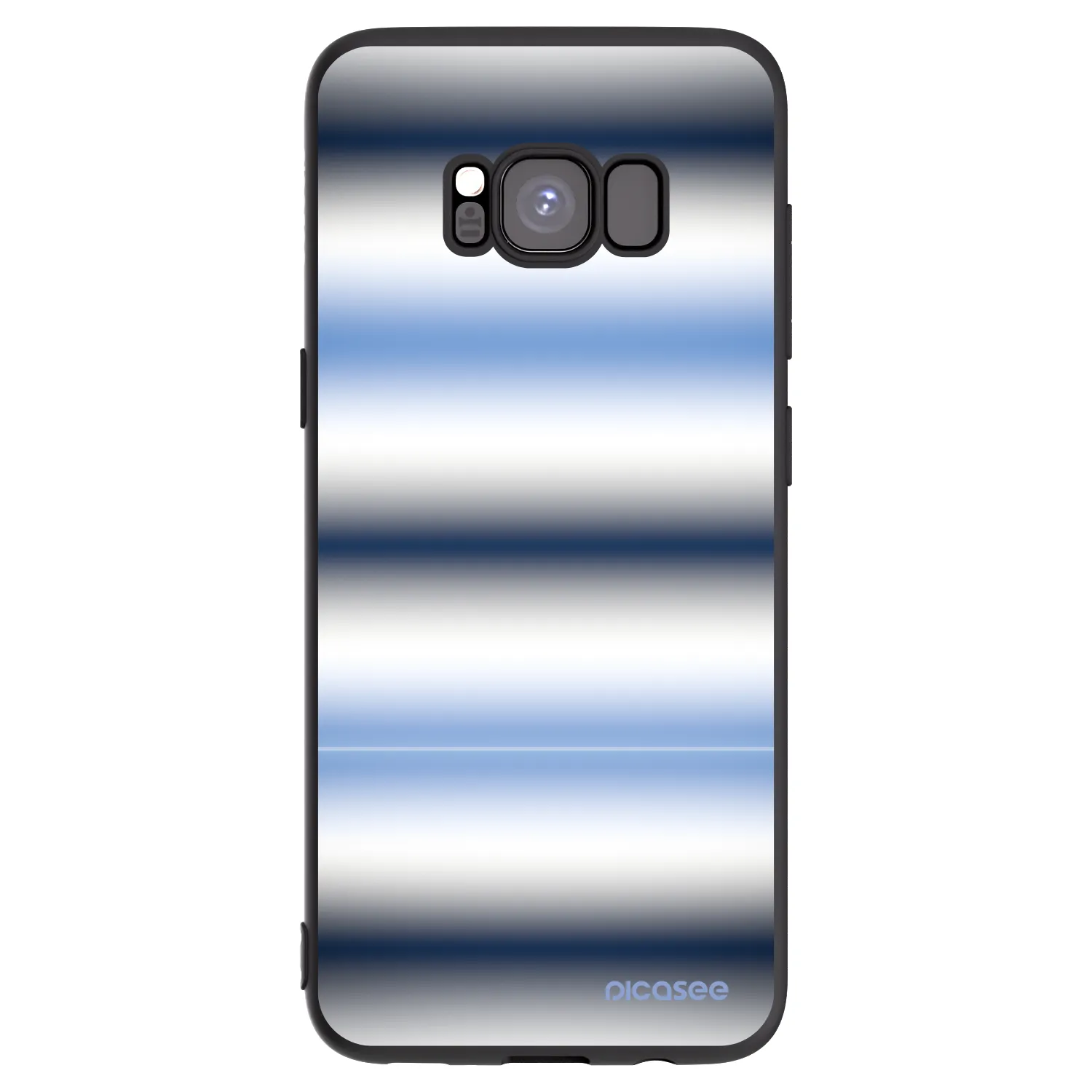 Picasee Samsung Galaxy S8 G950F Hülle - Schwarzes Silikon - Static Lines