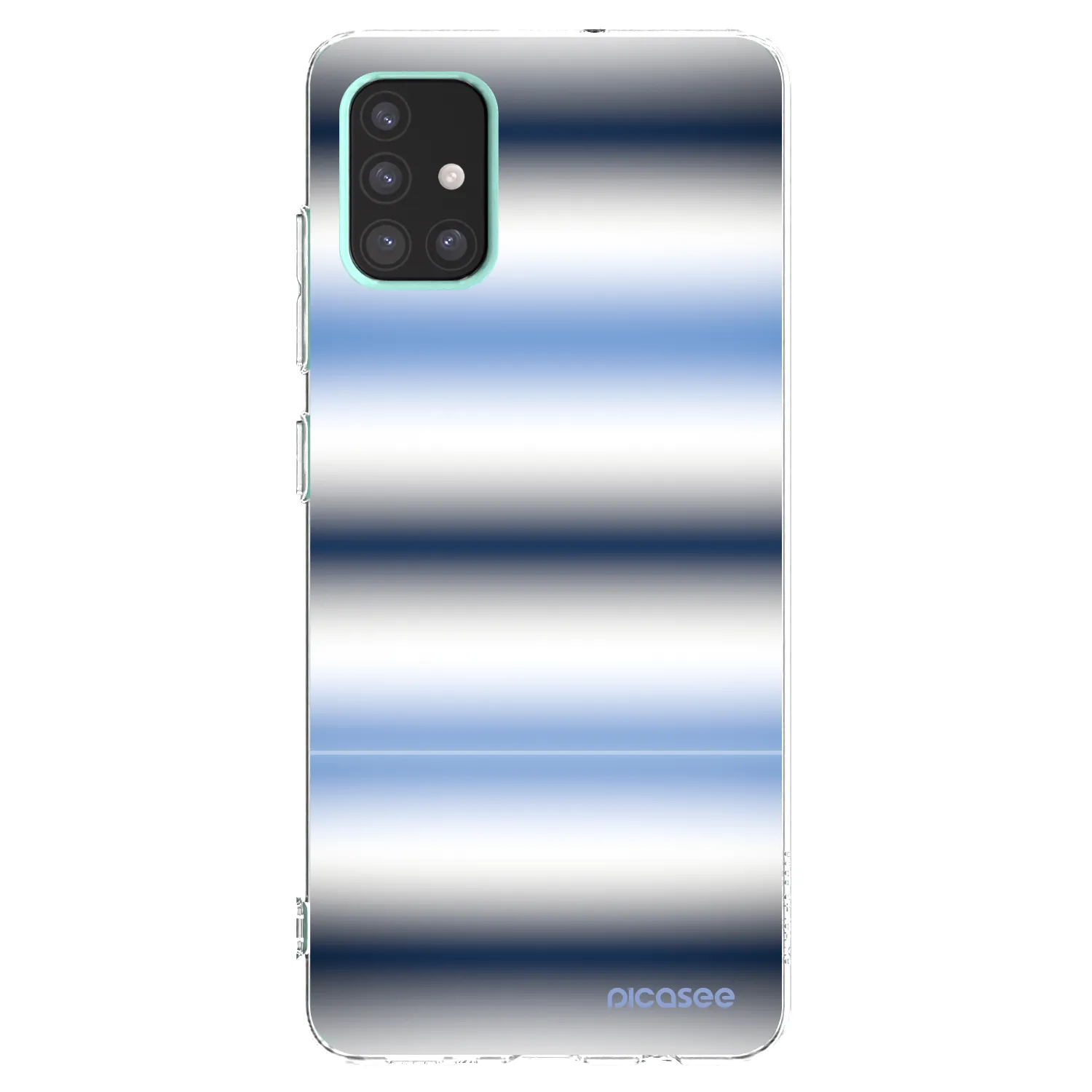 Picasee Samsung Galaxy A51 A515F Hülle - Transparentes Silikon - Static Lines