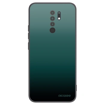 Picasee Xiaomi Redmi 9 Hülle - Schwarzes Silikon - Verdant Fade