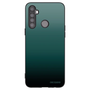 Picasee Realme 5 Hülle - Schwarzes Silikon - Verdant Fade