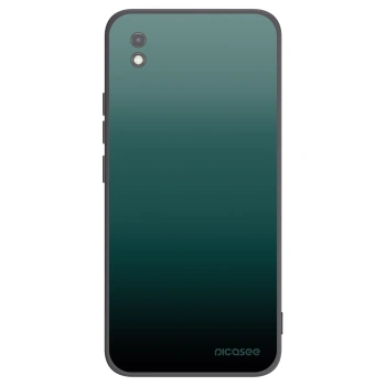 Picasee Xiaomi Redmi 9AT Hülle - Schwarzes Silikon - Verdant Fade