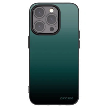 Picasee Apple iPhone 15 Pro Hülle - Schwarzes Silikon - Verdant Fade