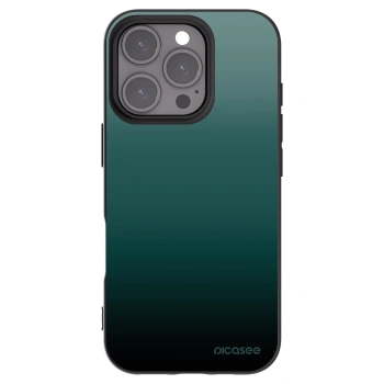 Picasee Apple iPhone 16 Pro Hülle - Schwarzes Silikon - Verdant Fade