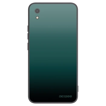 Picasee Xiaomi Redmi 7A Hülle - Schwarzes Silikon - Verdant Fade