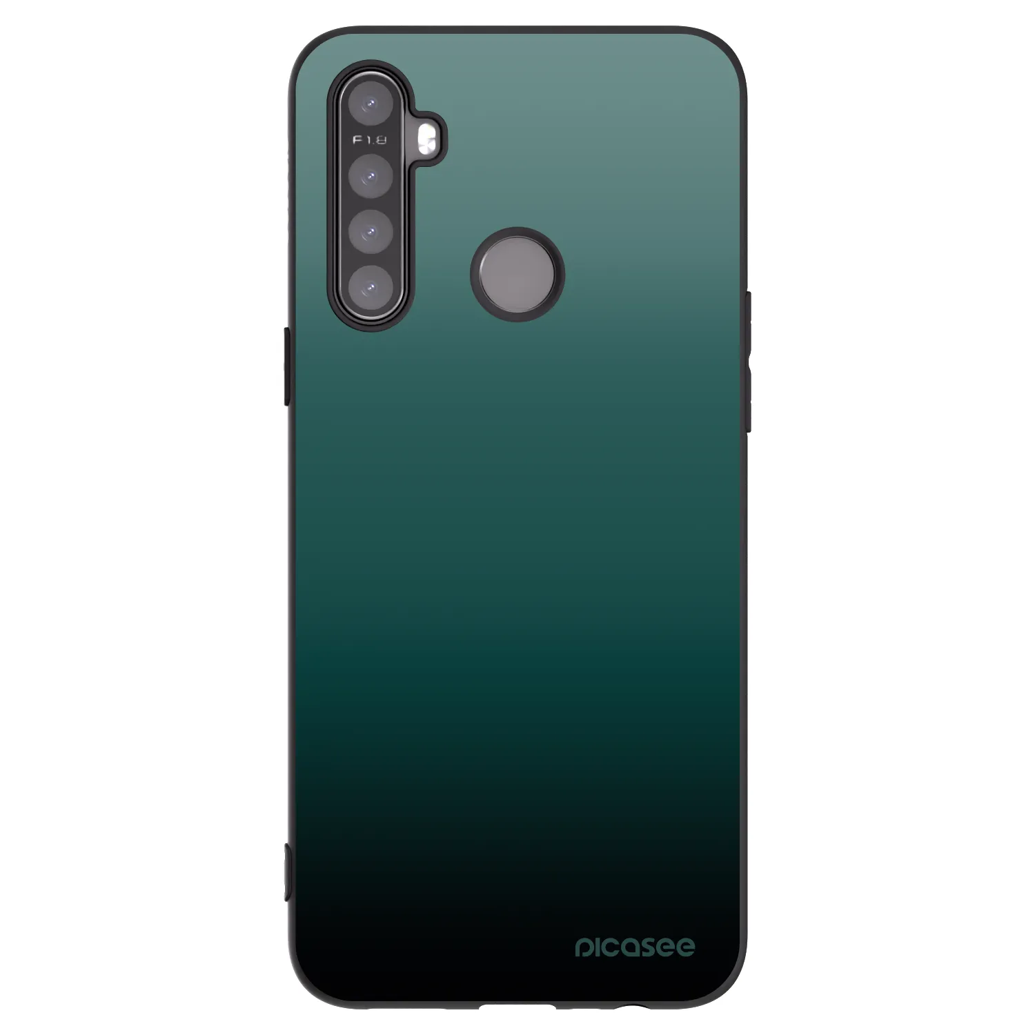 Picasee Realme 6i Hülle - Schwarzes Silikon - Verdant Fade