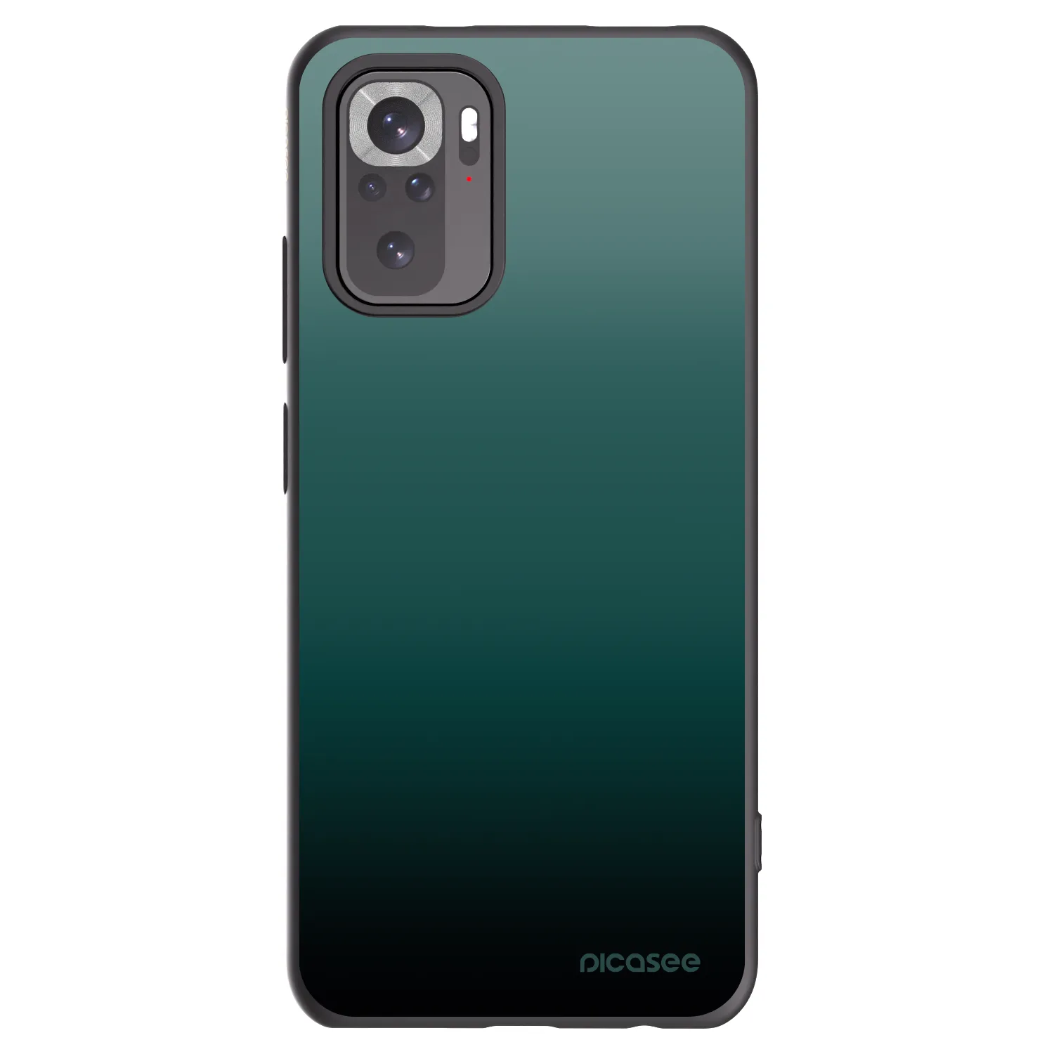 Picasee Xiaomi Redmi Note 10S Hülle - Schwarzes Silikon - Verdant Fade