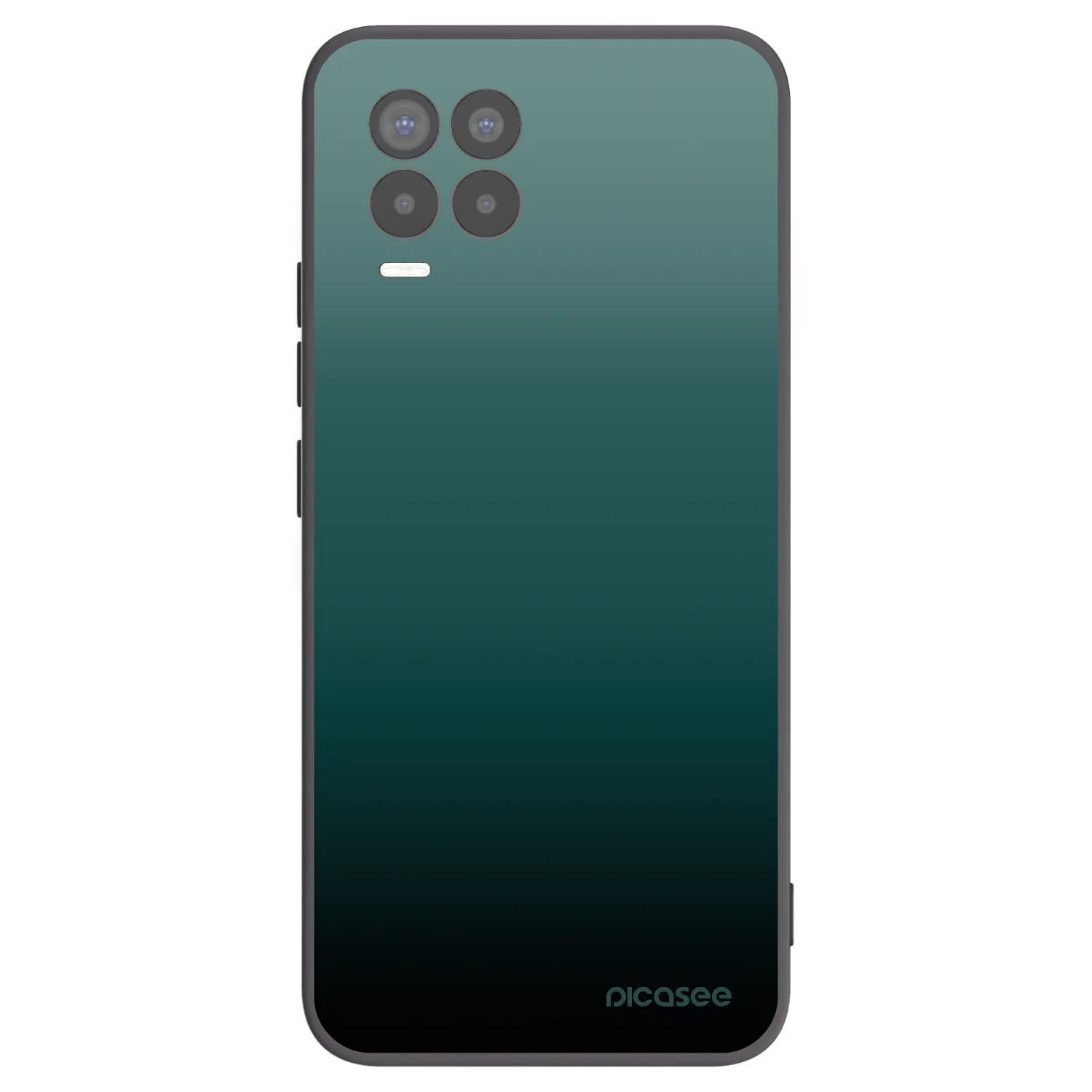 Picasee Realme 8 4G Hülle - Schwarzes Silikon - Verdant Fade